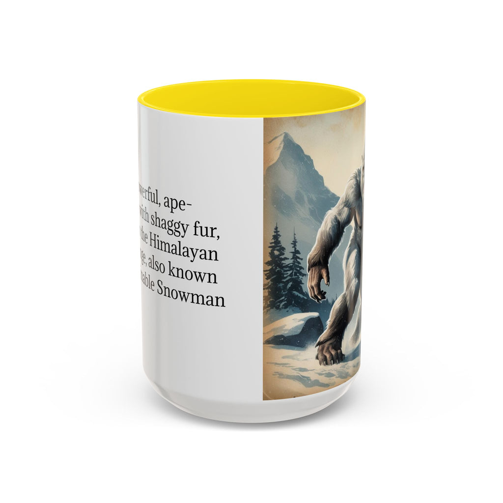 Abominable Snowman Ceramic Mug: Yeti Coffee Cup, Himalayan Mountain Cryptid, Bigfoot Camping Gift