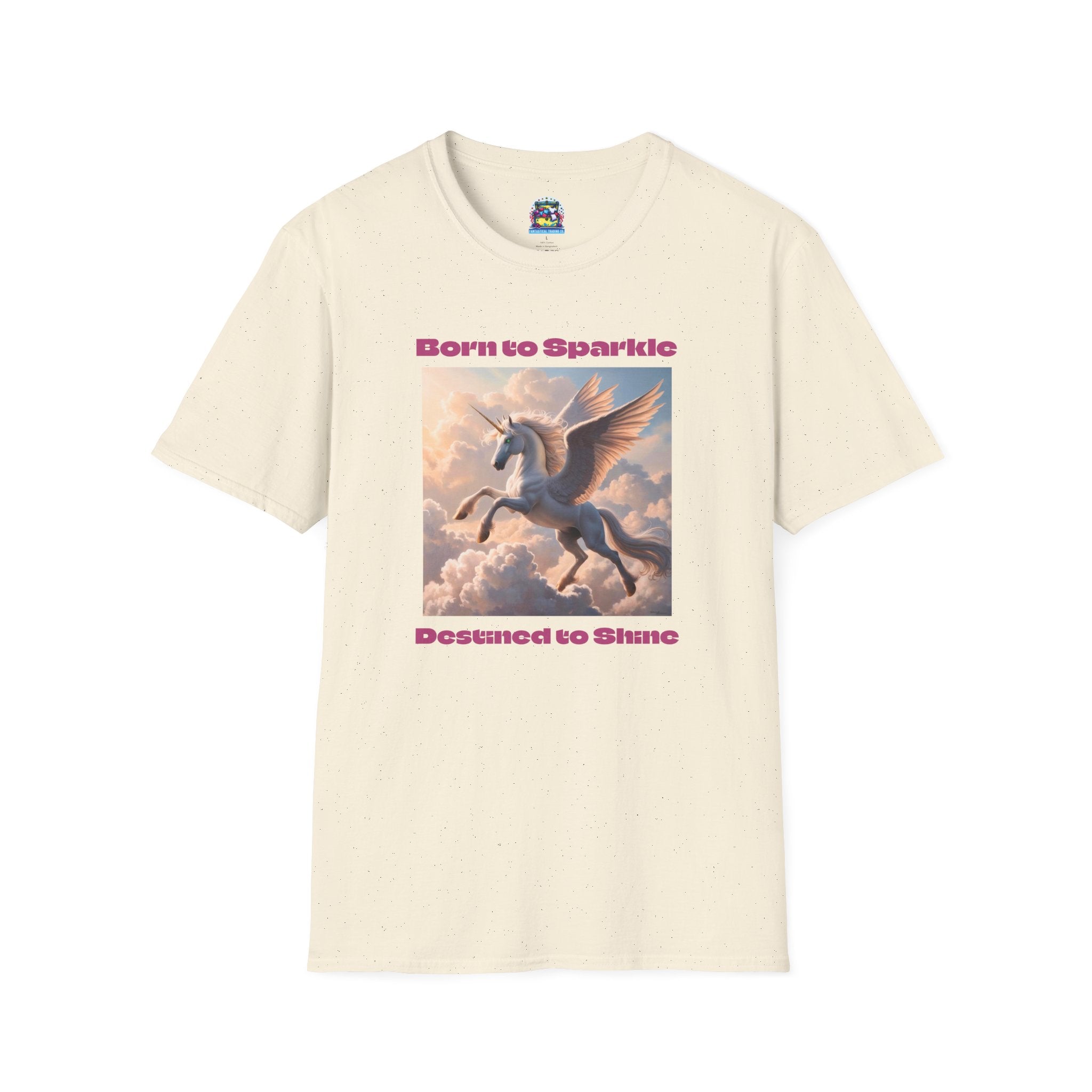 Unicorn Graphic Tee: Legendary Alicorn, Soft Cotton Shirt, Born to Sparkle