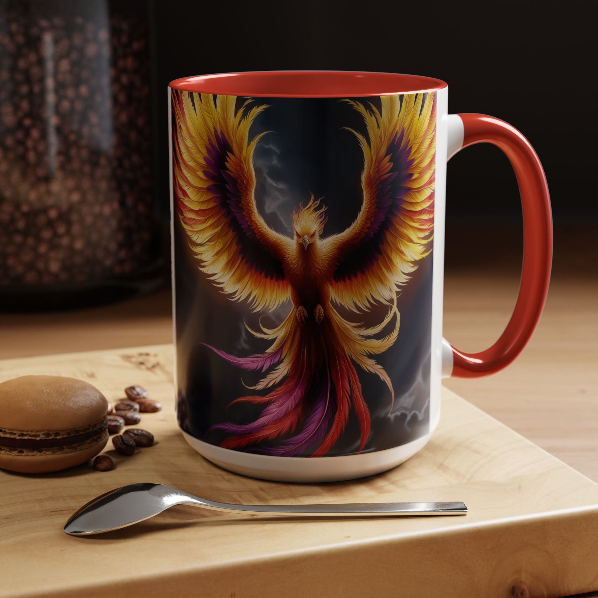 Phoenix Coffee Mug: Mythical Firebird Ceramic Cup, Fantasy Mug, Legendary Creature