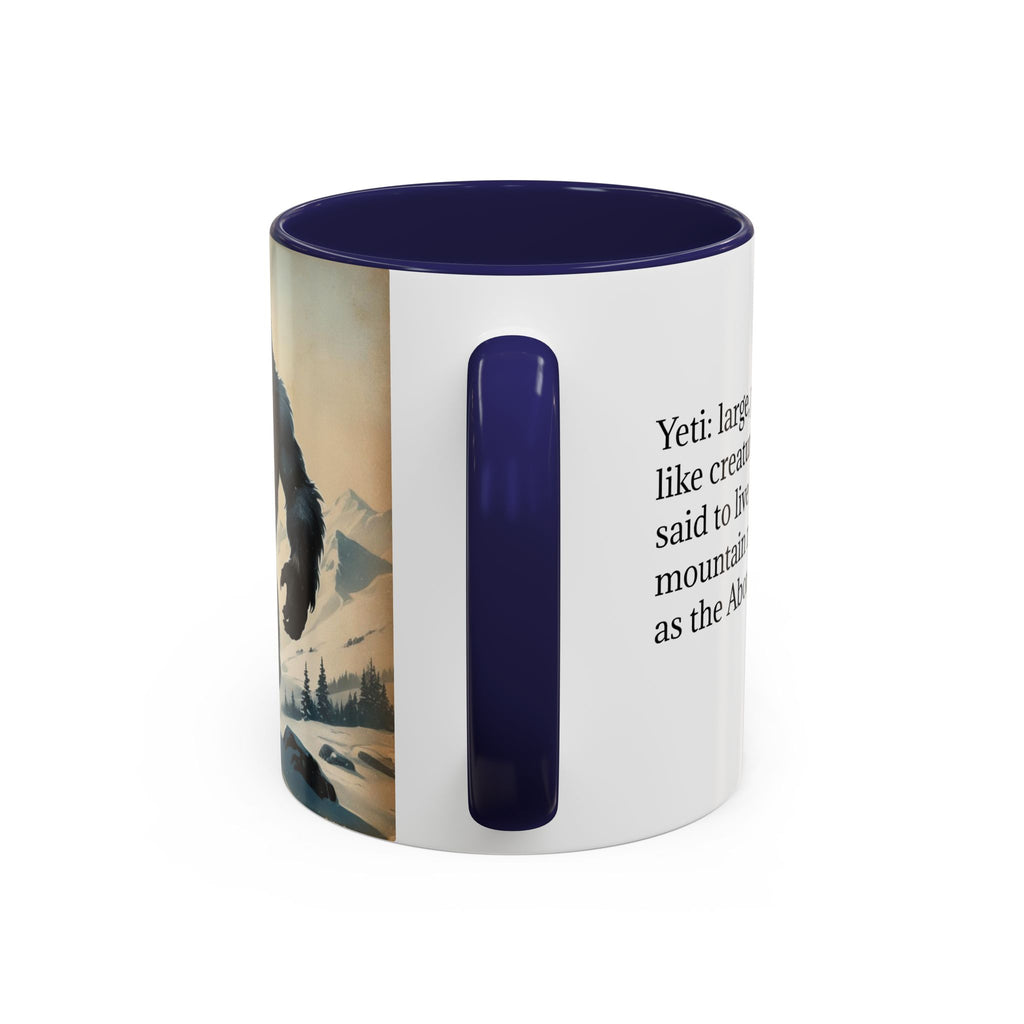 Abominable Snowman Ceramic Mug: Yeti Coffee Cup, Himalayan Mountain Cryptid, Bigfoot Camping Gift