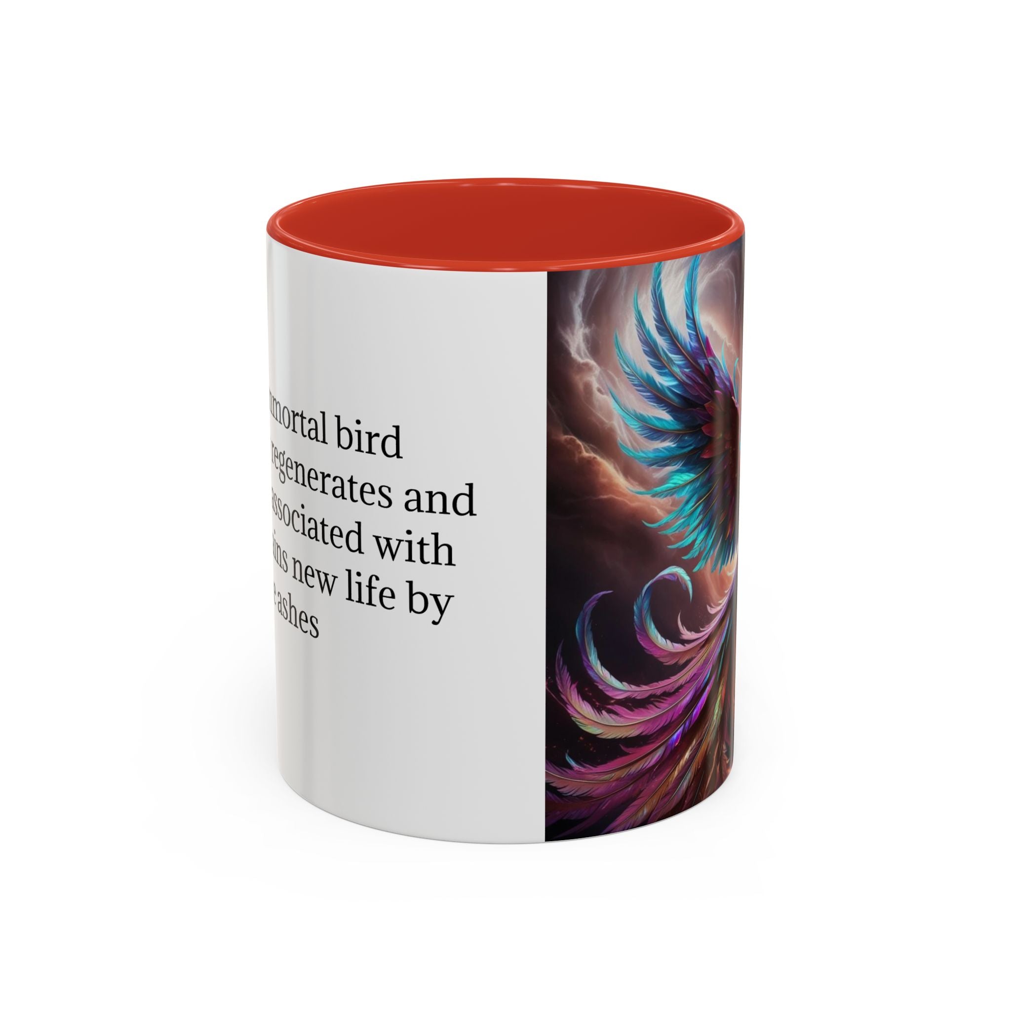 Phoenix Coffee Mug: Legendary Creature, Firebird Cryptid Coffee Cup, Renewal Rebirth