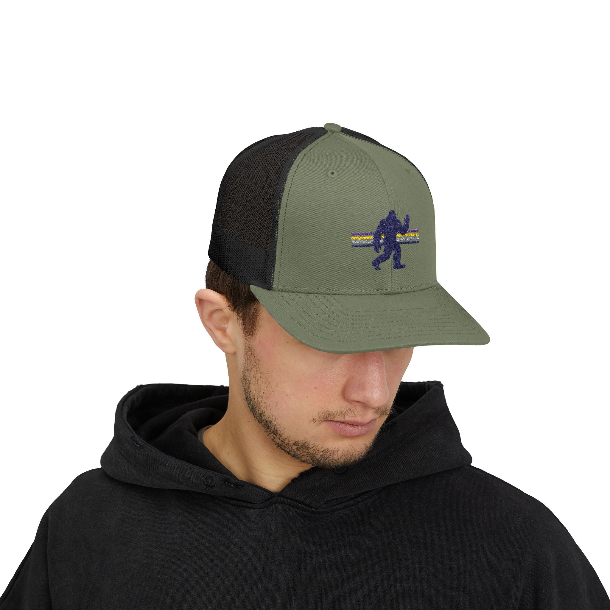 Bigfoot Baseball Cap: Sasquatch Trucker Hat, Snapback Hat, Embroidered Outdoor Gear