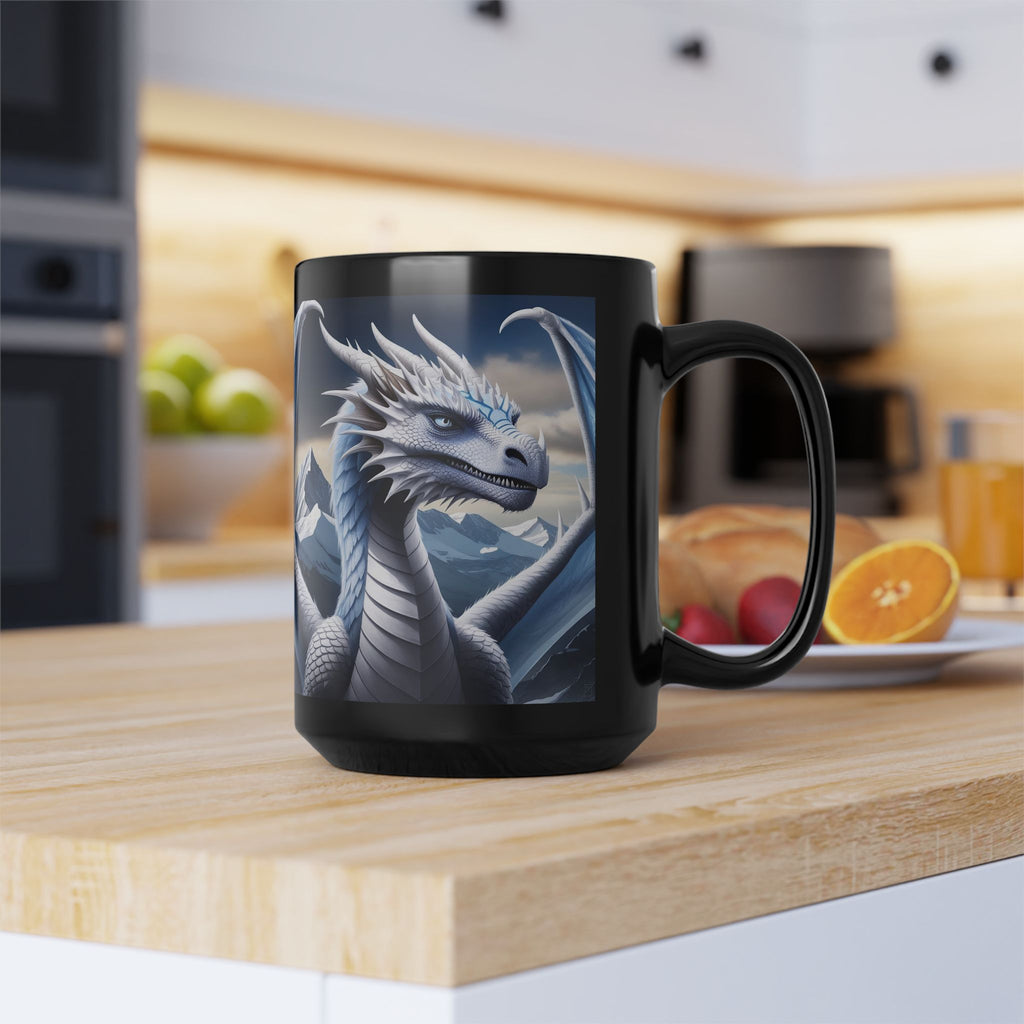 Personalized Dragon Coffee Mug: Customizable DnD Coffee Cup, Frost Drake