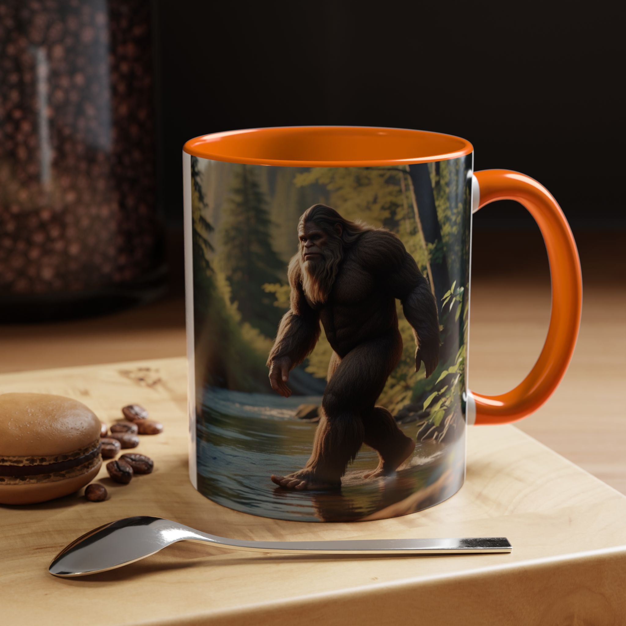Bigfoot Coffee Mug: Sasquatch, Forest Cryptid, Mythical Creature, Camping Gift