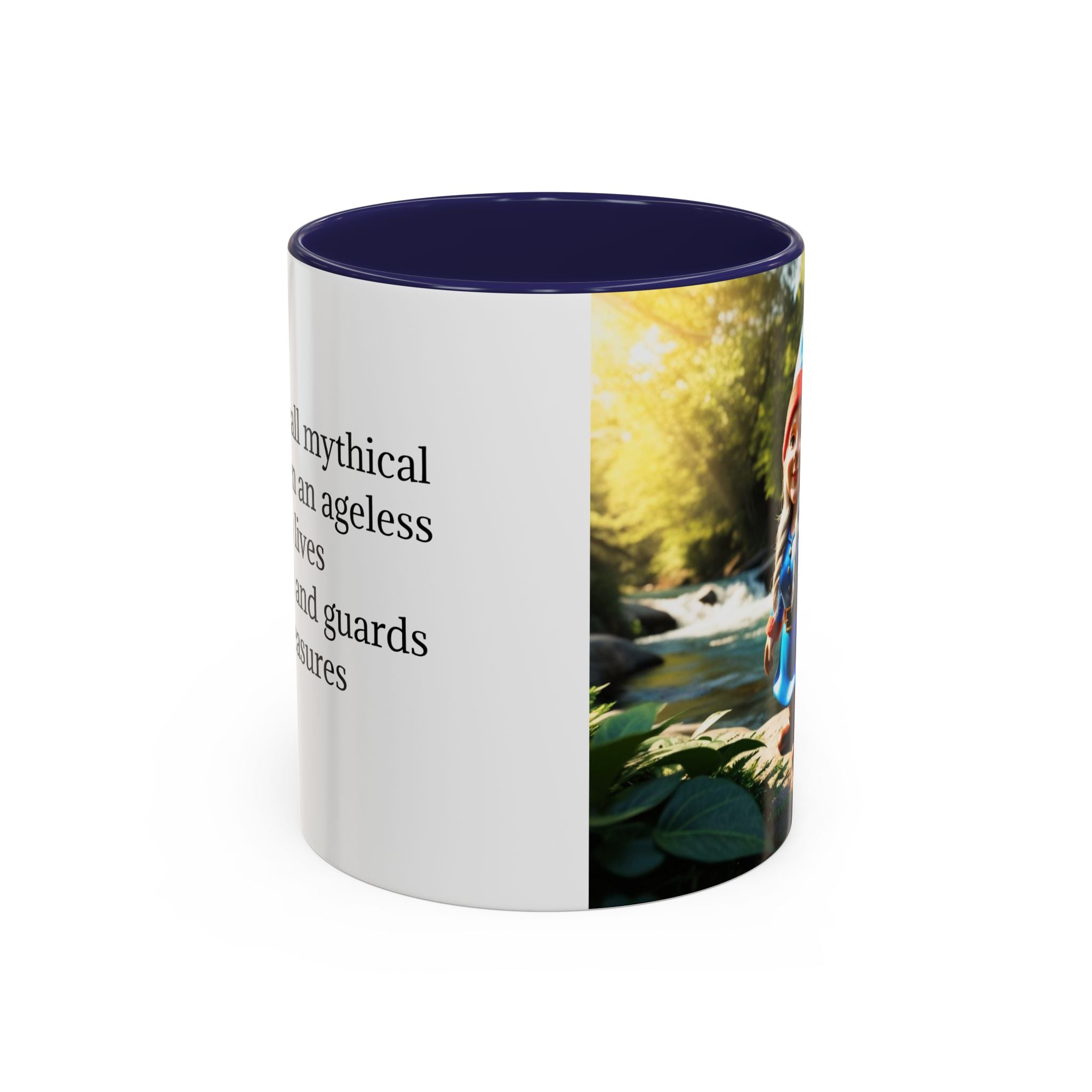 Gnome Coffee Mug:  Scandinavian Nisse, Nordic Folklore Gift, Enchanted Mushroom Garden