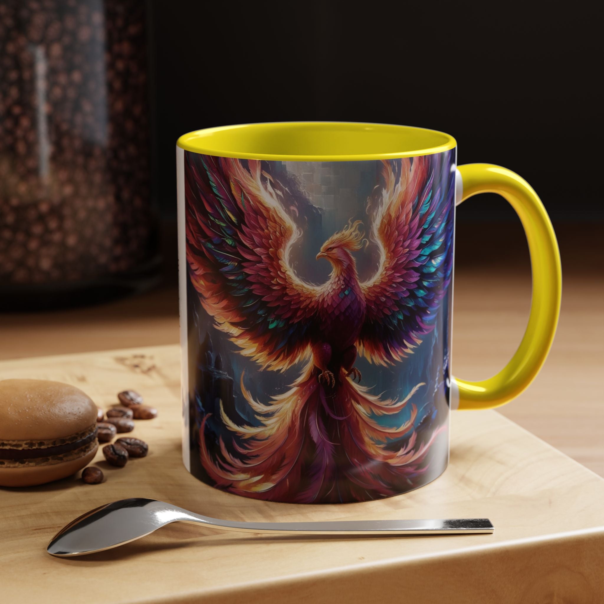 Phoenix Rising Coffee Mug: Firebird, Legendary Creature Coffee Cup, Gift for Women