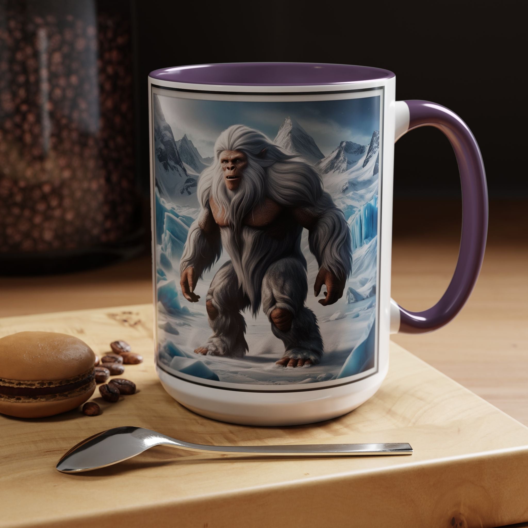 Yeti Coffee Mug: Abominable Snowman, Himalayan Mountain Cryptid, Bigfoot Camping Gift