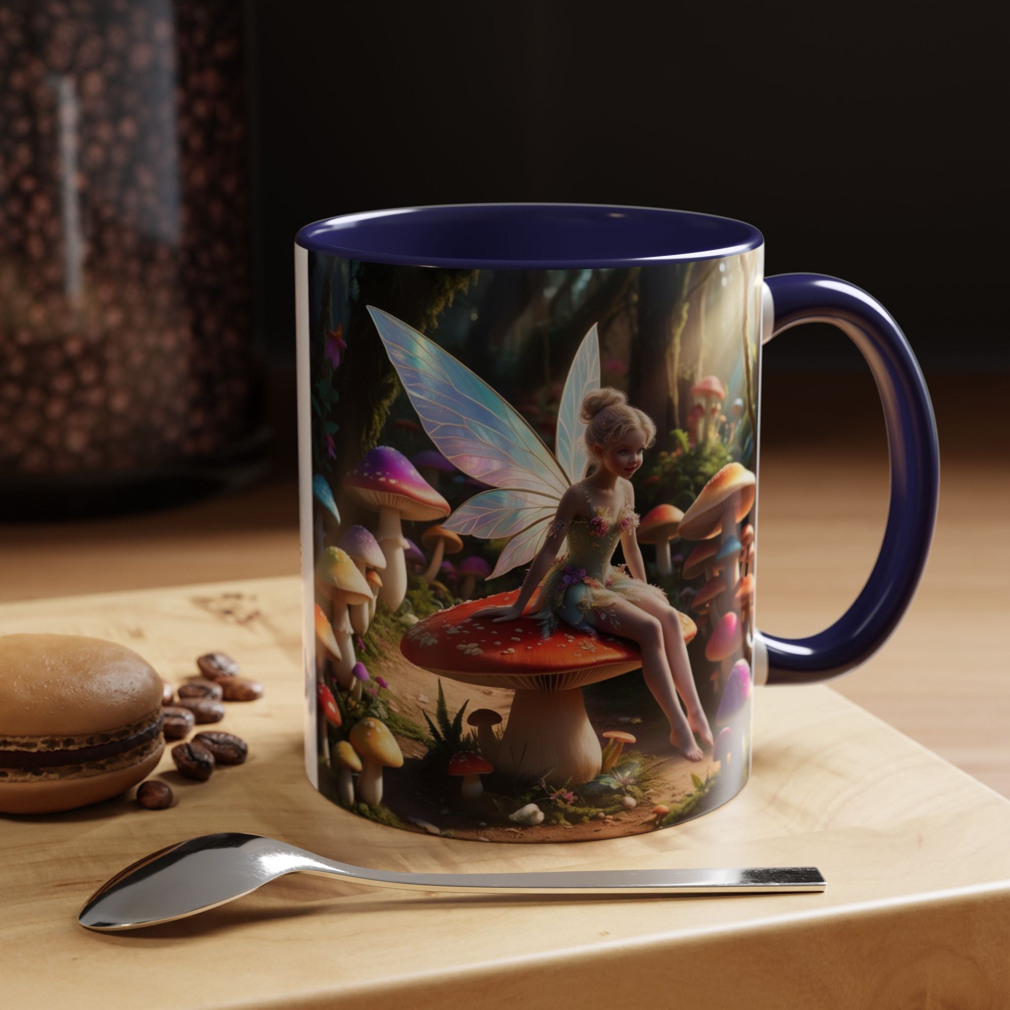 Fairy Garden Mug: Ceramic Toadstool Coffee Cup, Enchanted Forest Fantasy Gift