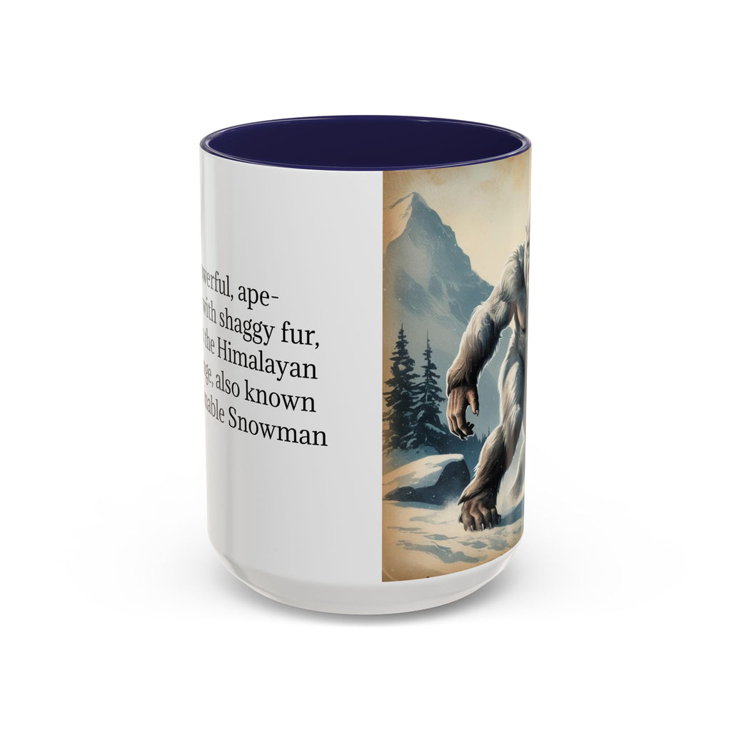 Abominable Snowman Ceramic Mug: Yeti Coffee Cup, Himalayan Mountain Cryptid, Bigfoot Camping Gift