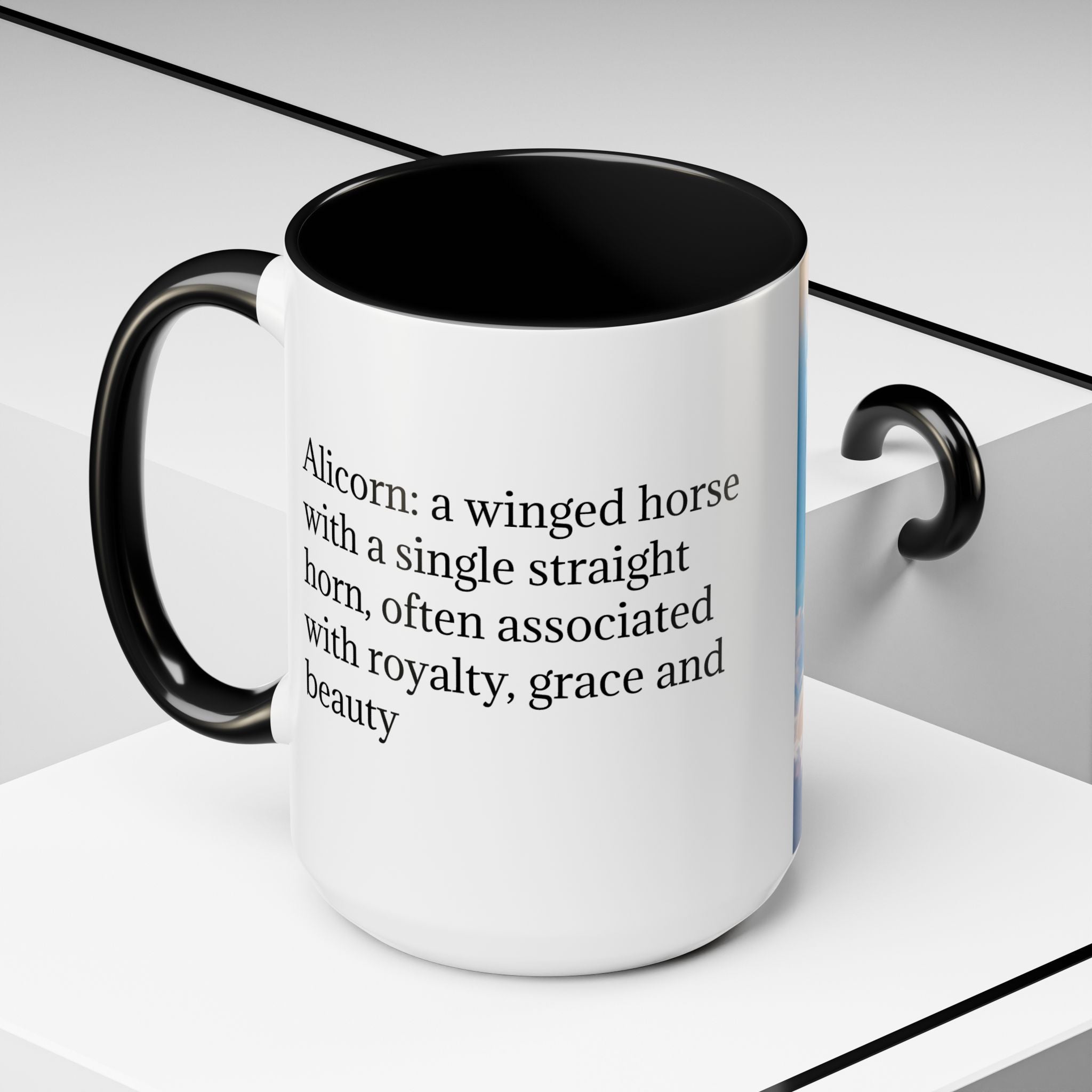 Unicorn Coffee Mug: Fairytale Alicorn, Mythical Creature, Enchanted Gift (Blue)