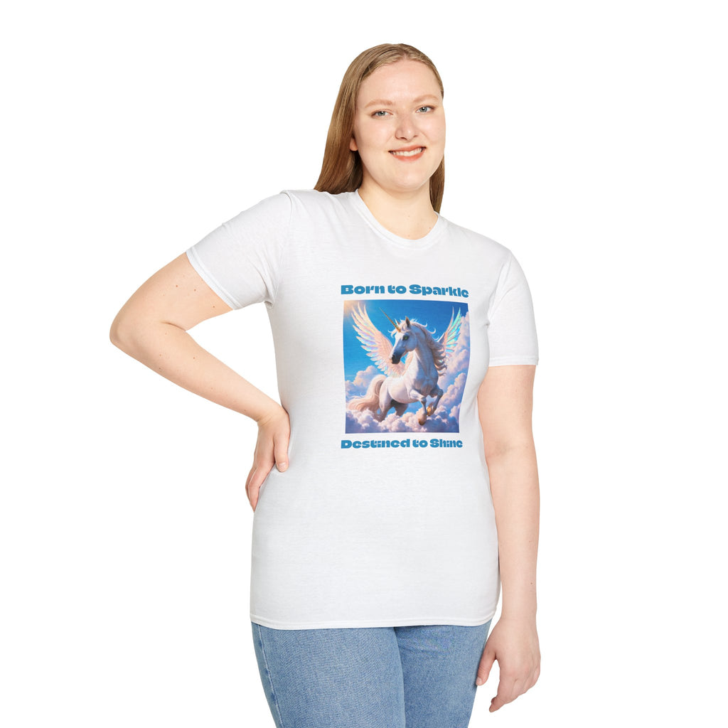 Unicorn Shirt: Legendary Alicorn Graphic Tee, Boho Clothing, Fantasy Apparel (Blue)