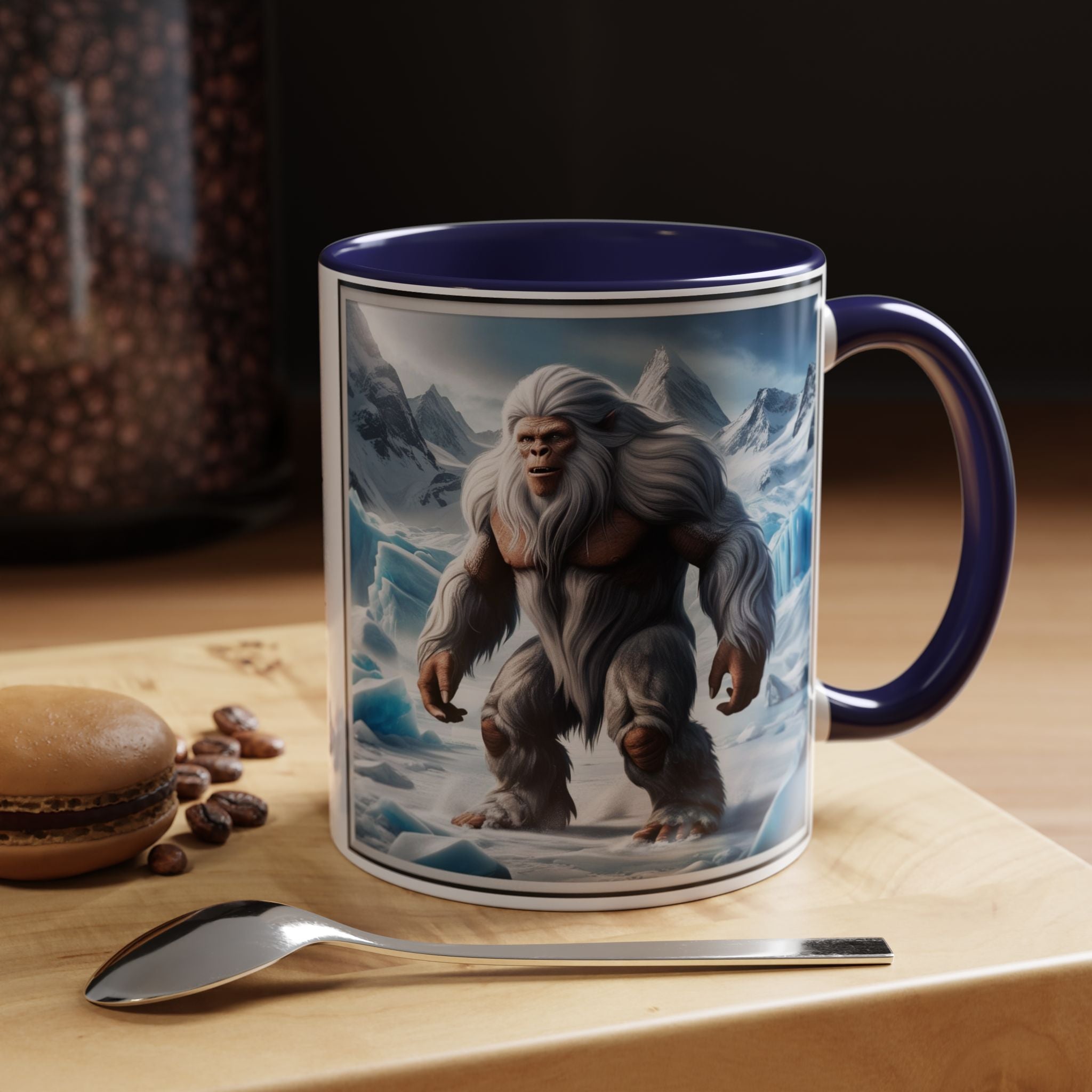 Yeti Coffee Mug: Abominable Snowman, Himalayan Mountain Cryptid, Bigfoot Camping Gift