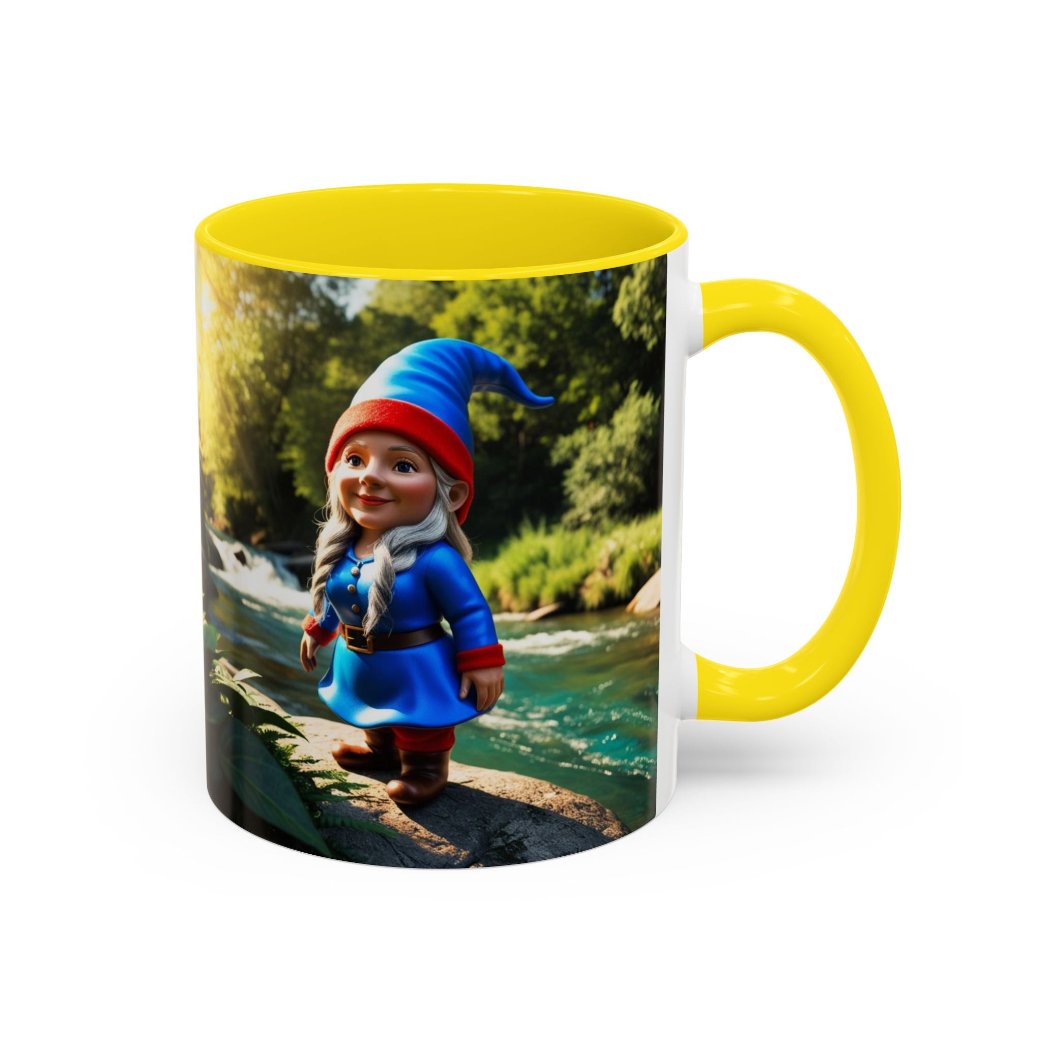 Gnome Coffee Mug:  Scandinavian Nisse, Nordic Folklore Gift, Enchanted Mushroom Garden