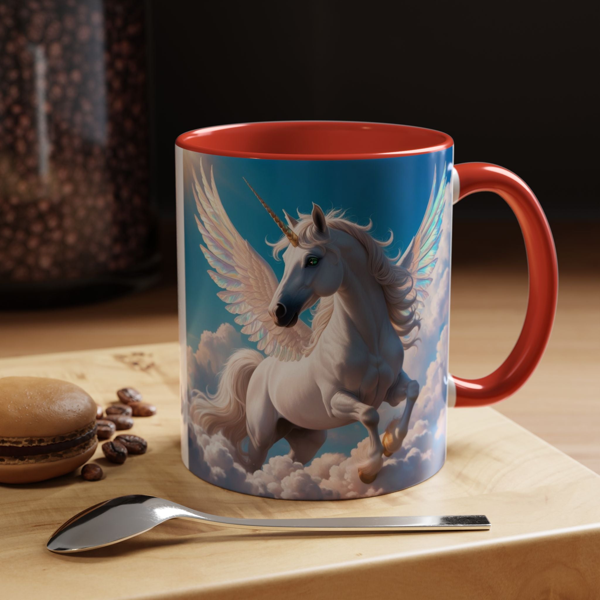 Unicorn Coffee Mug: Fairytale Alicorn, Mythical Creature, Enchanted Gift (Blue)