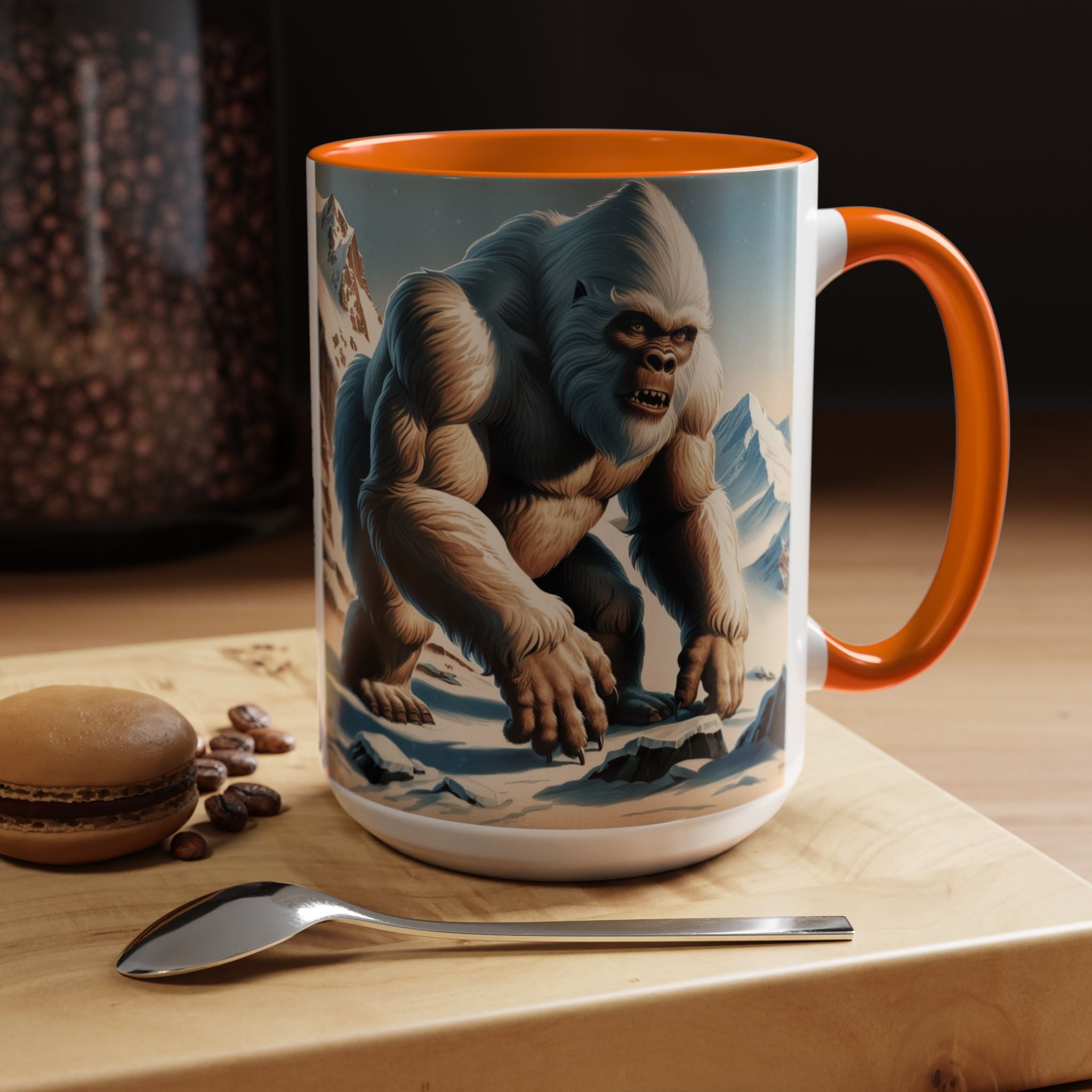 Abominable Snowman Coffee Mug: Himalayan Mountain Yeti, Mythical Creature, Sasquatch Gift