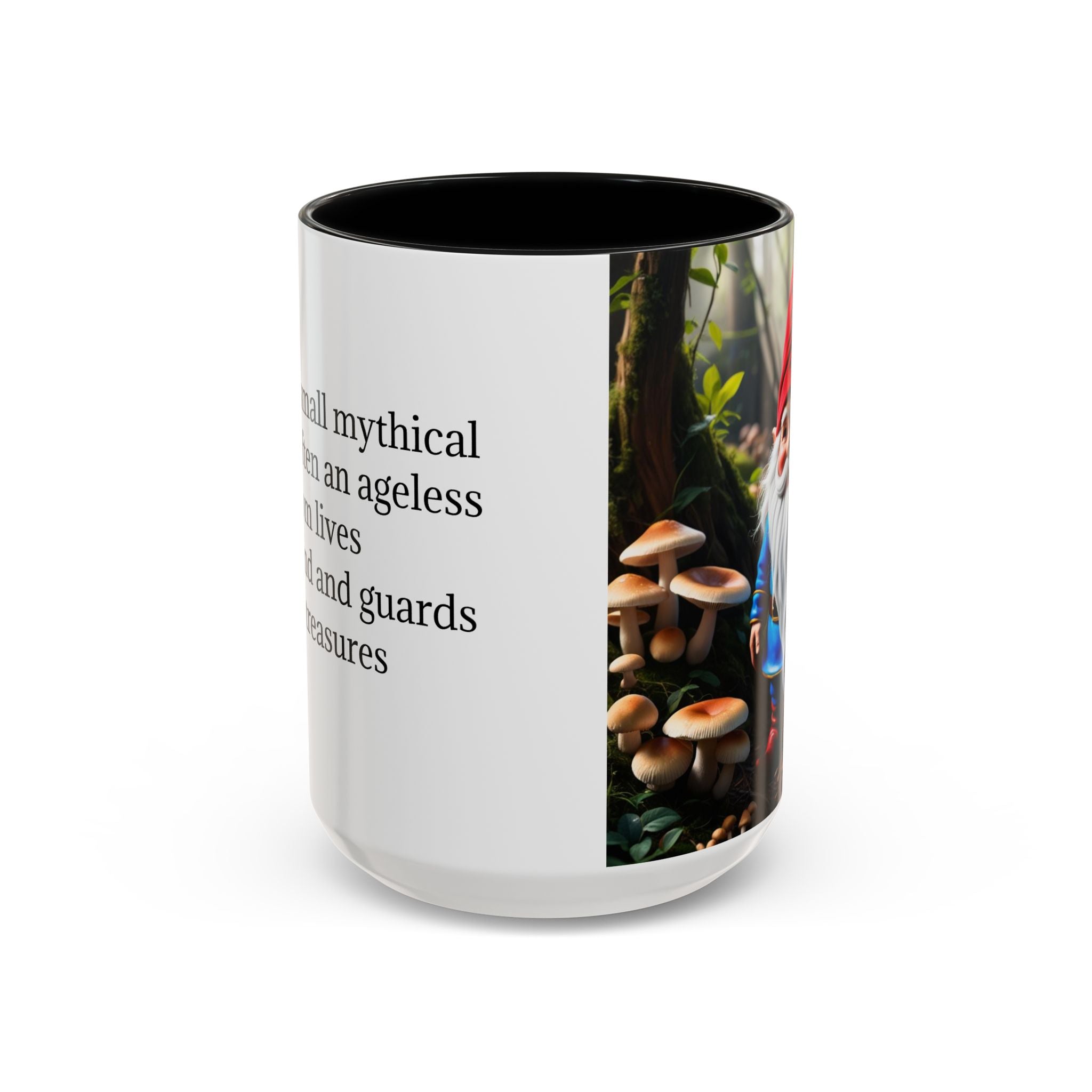 Gnome Coffee Mug: Nordic Folklore Gift, Scandinavian Nisse, Enchanted Mushroom Garden