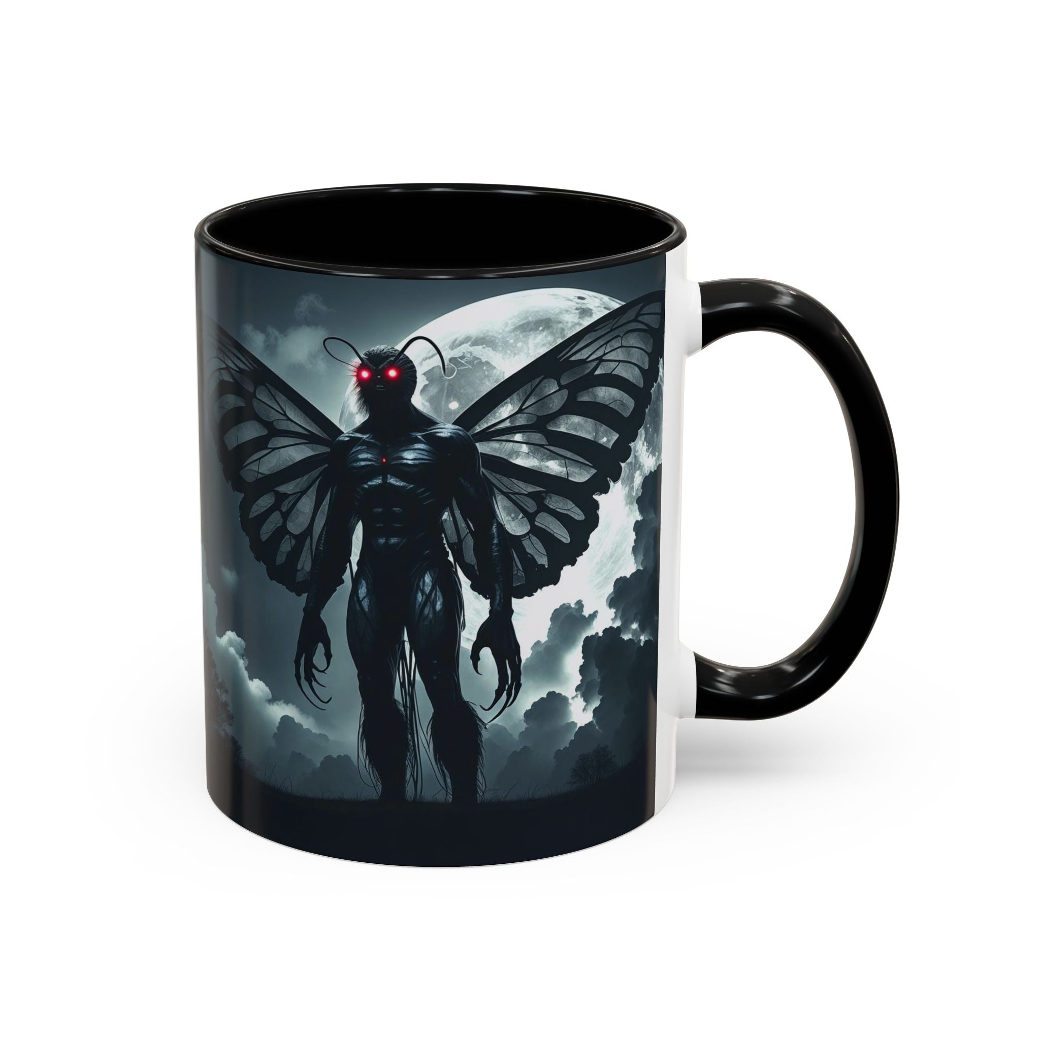 Mothman Coffee Mug: Supernatural Cryptid, Legendary Monster, Mugs for Men (Moon)