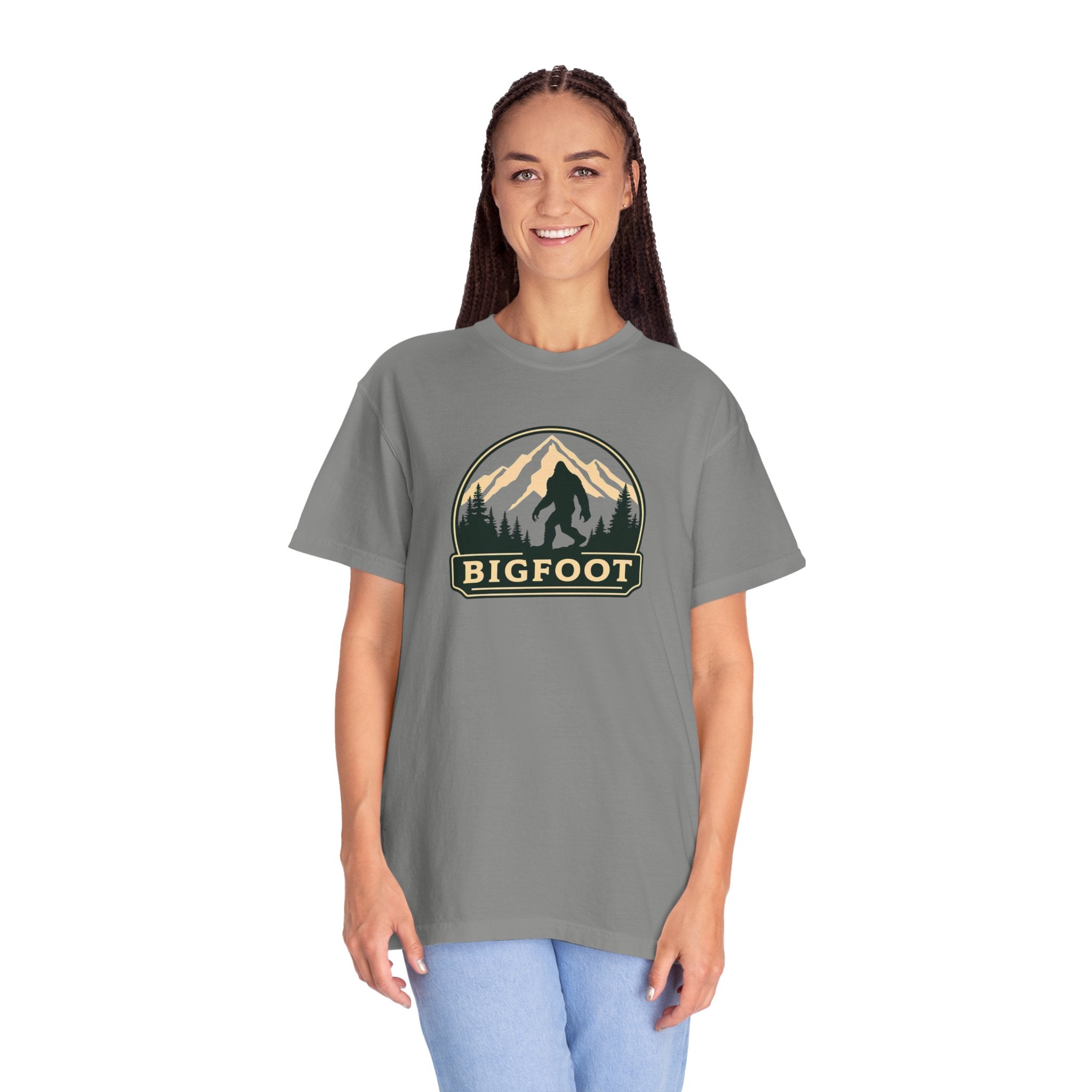 Sasquatch Camping TShirt | Bigfoot Graphic Tee, Comfort Colors®, Retro Hiking Shirt