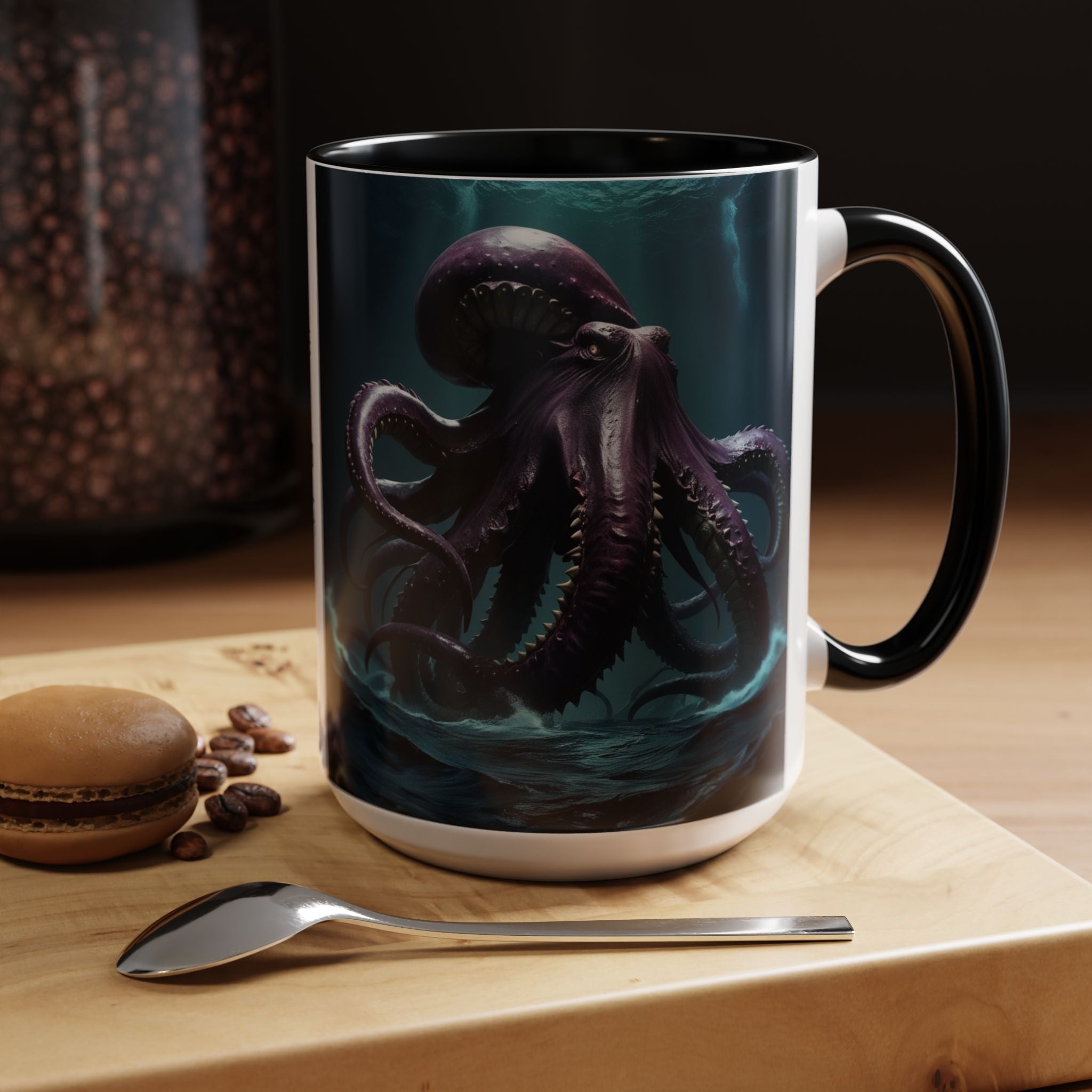 Kraken Coffee Cup: Giant Squid Coffee Mug, Mythical Creature, Octopus Gift