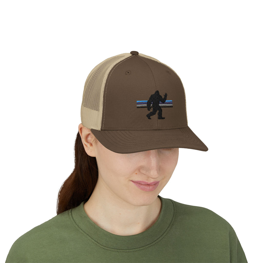 Bigfoot Baseball Cap: Sasquatch Trucker Hat, Custom Outdoor Gear, Snapback Hat