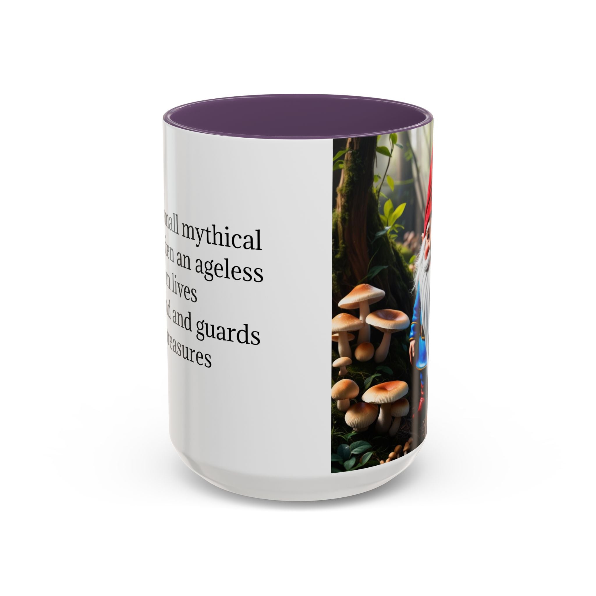 Gnome Coffee Mug: Nordic Folklore Gift, Scandinavian Nisse, Enchanted Mushroom Garden