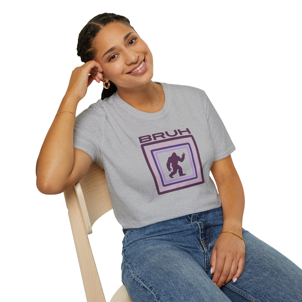 Bigfoot Shirt: Sasquatch Graphic Tee, Bruh, Mythical Creature, Soft Cotton T-Shirt