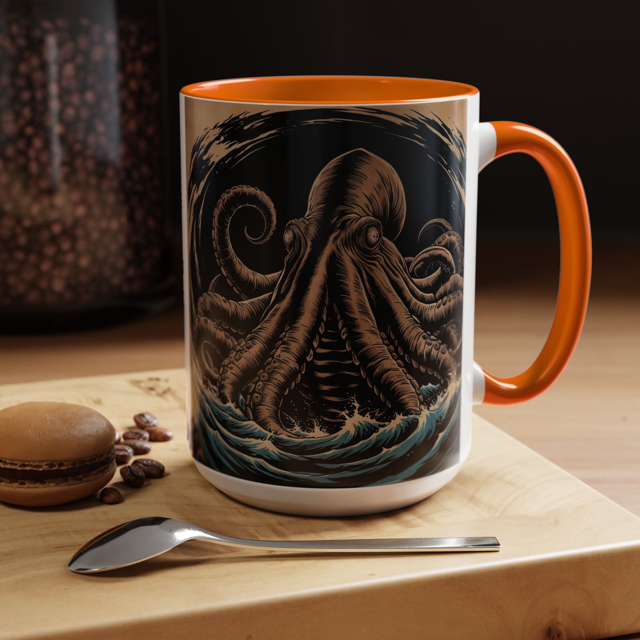 Kraken Coffee Mug: Giant Squid Coffee Cup, Sea Creature, Mugs for Men
