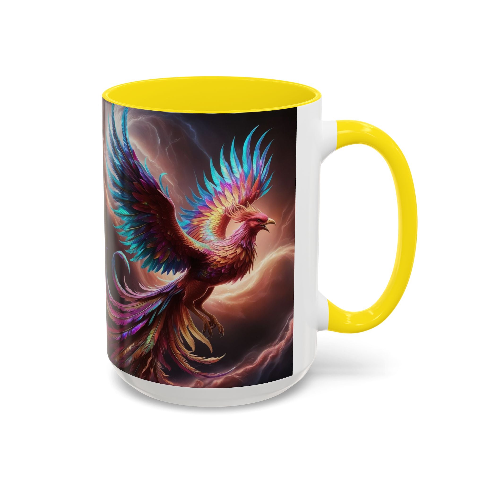 Phoenix Coffee Mug: Legendary Creature, Firebird Cryptid Coffee Cup, Renewal Rebirth