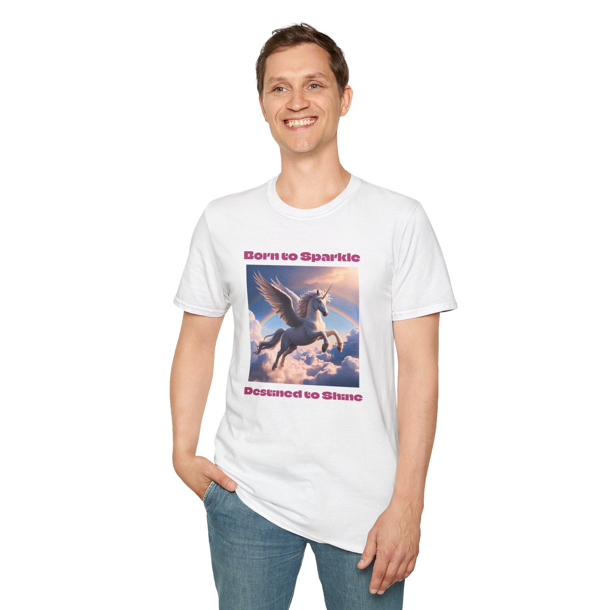 Unicorn Shirt: Legendary Alicorn Graphic Tee, Born to Sparkle, Mythical Creature