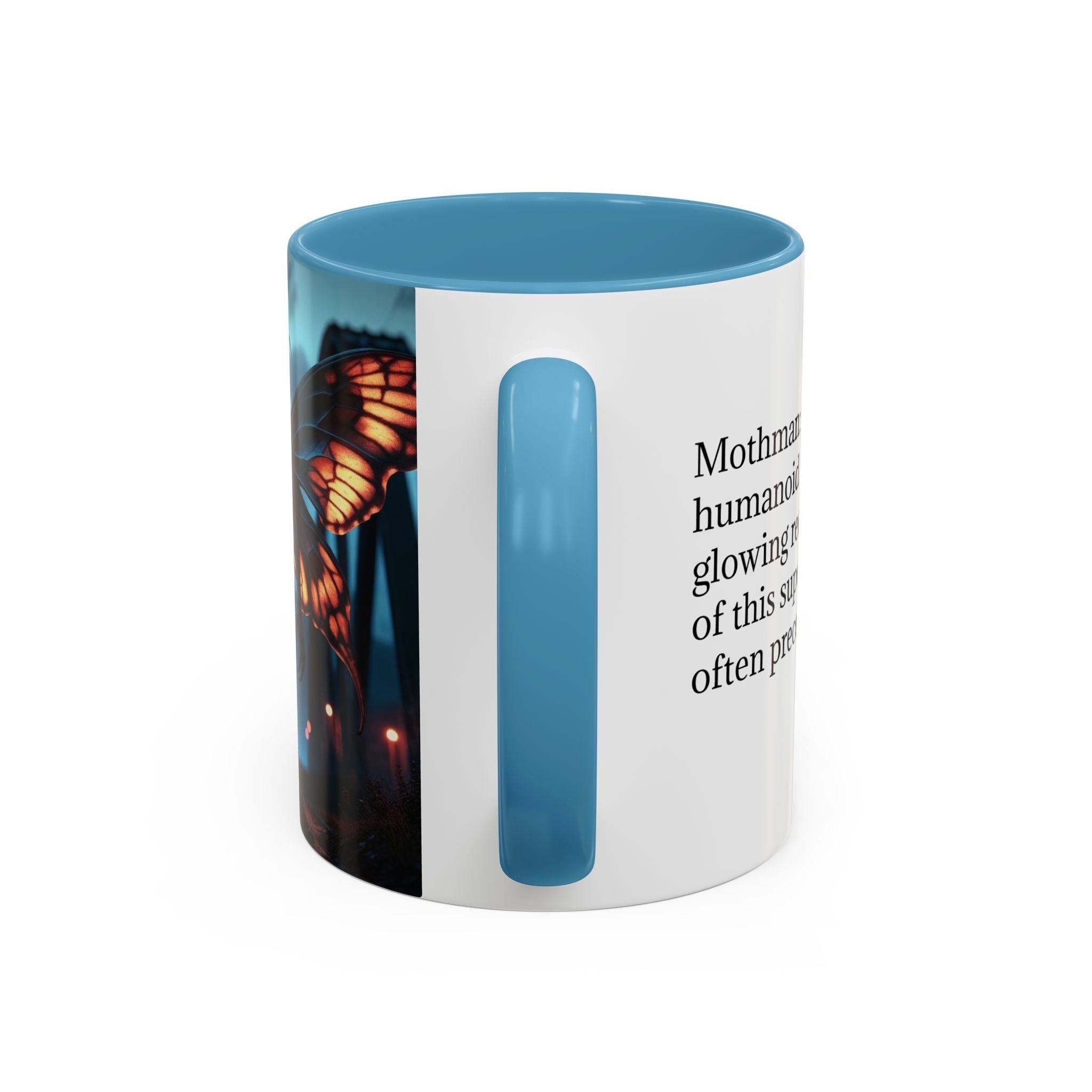 Mothman Coffee Mug: Supernatural Monster, Legendary Creature, Cryptid Gift (Bridge)