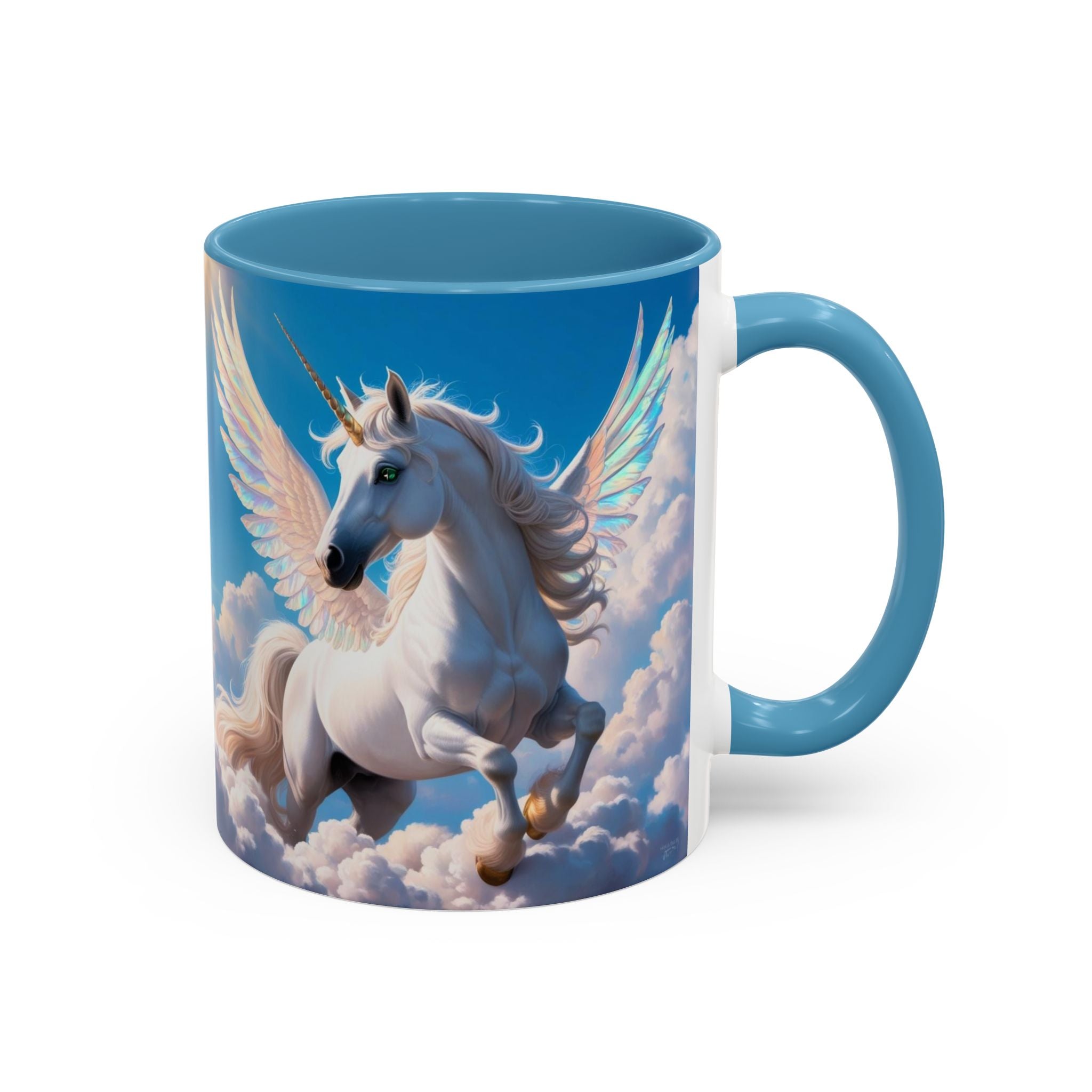 Unicorn Coffee Mug: Fairytale Alicorn, Mythical Creature, Enchanted Gift (Blue)