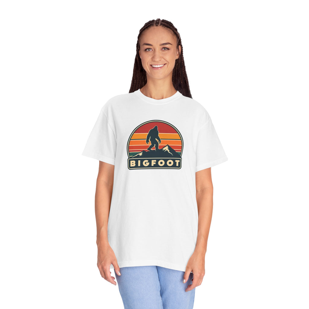 Bigfoot Shirt Comfort Colors® | Sasquatch Camping TShirt, Retro Graphic Tee, Cryptid Outdoor Clothing