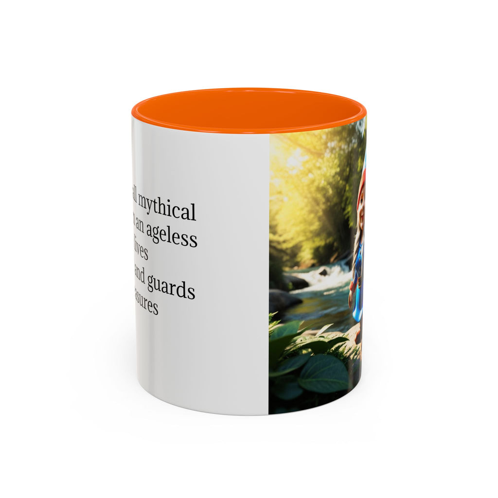 Gnome Coffee Mug:  Scandinavian Nisse, Nordic Folklore Gift, Enchanted Mushroom Garden