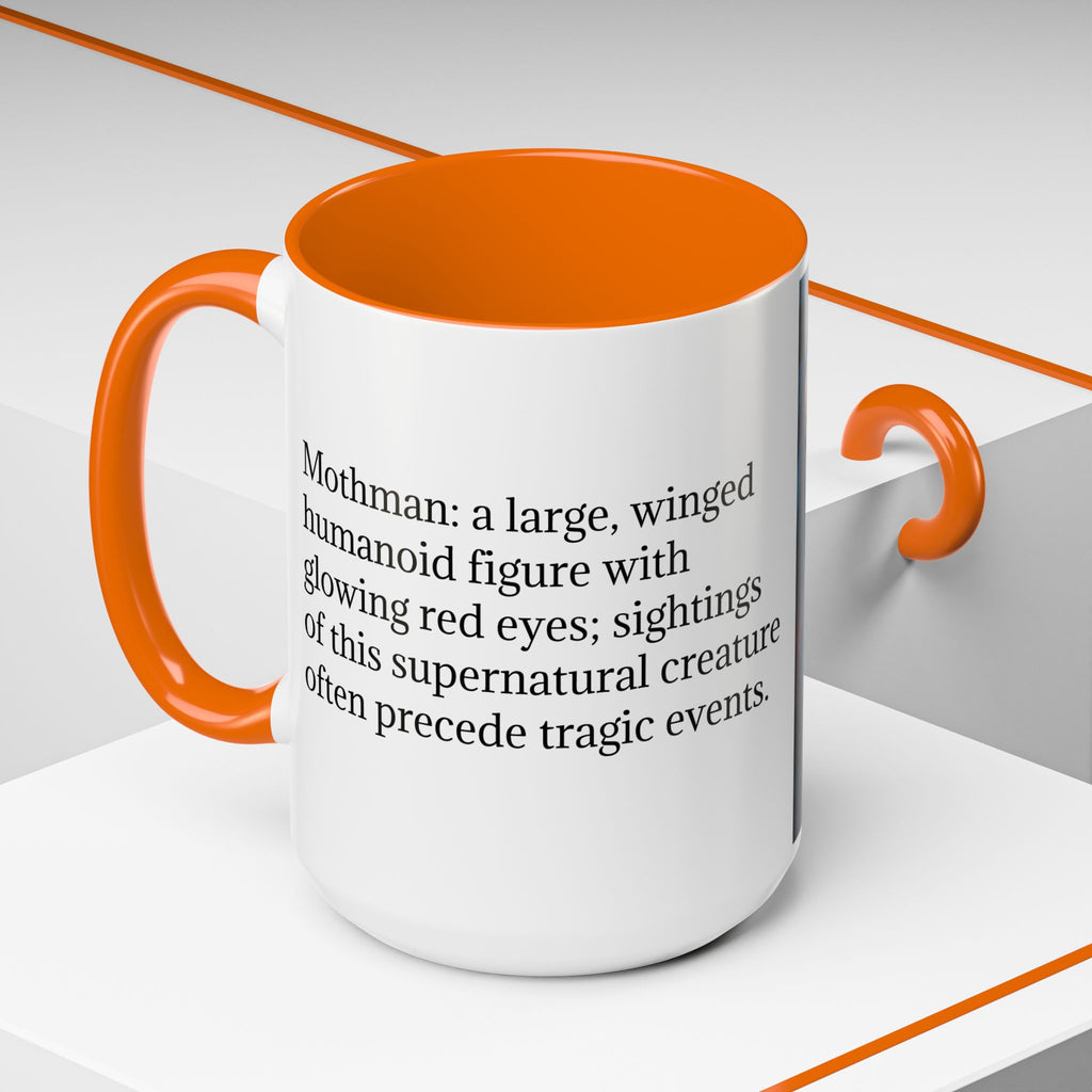 Mothman Coffee Mug: Supernatural Monster, Legendary Creature, Cryptid Gift (Bridge)