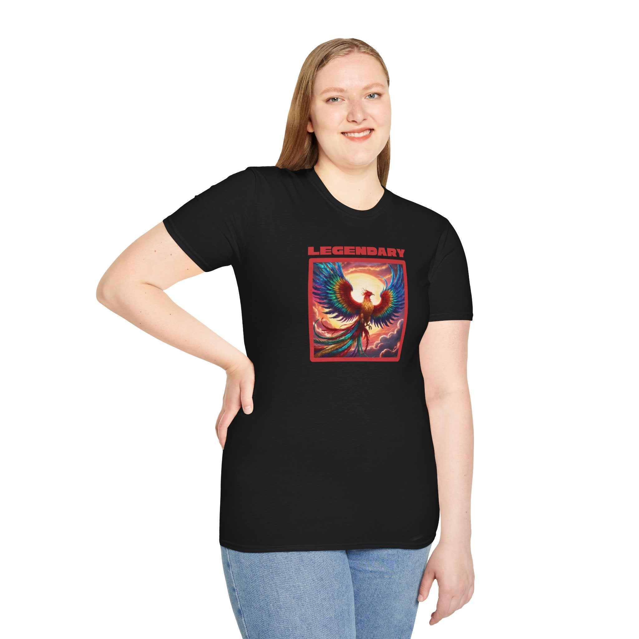 Phoenix Graphic Tee: Legendary Bird, Soft Cotton Shirt, Phoenix Rising Gift