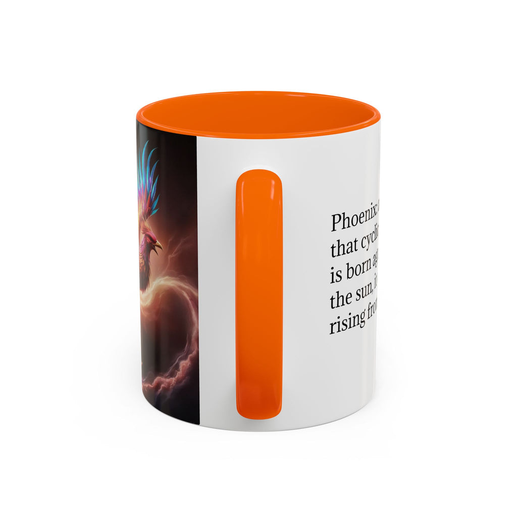 Phoenix Coffee Mug: Legendary Creature, Firebird Cryptid Coffee Cup, Renewal Rebirth