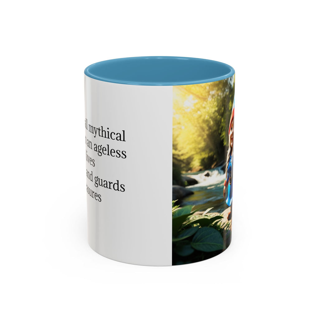 Gnome Coffee Mug:  Scandinavian Nisse, Nordic Folklore Gift, Enchanted Mushroom Garden