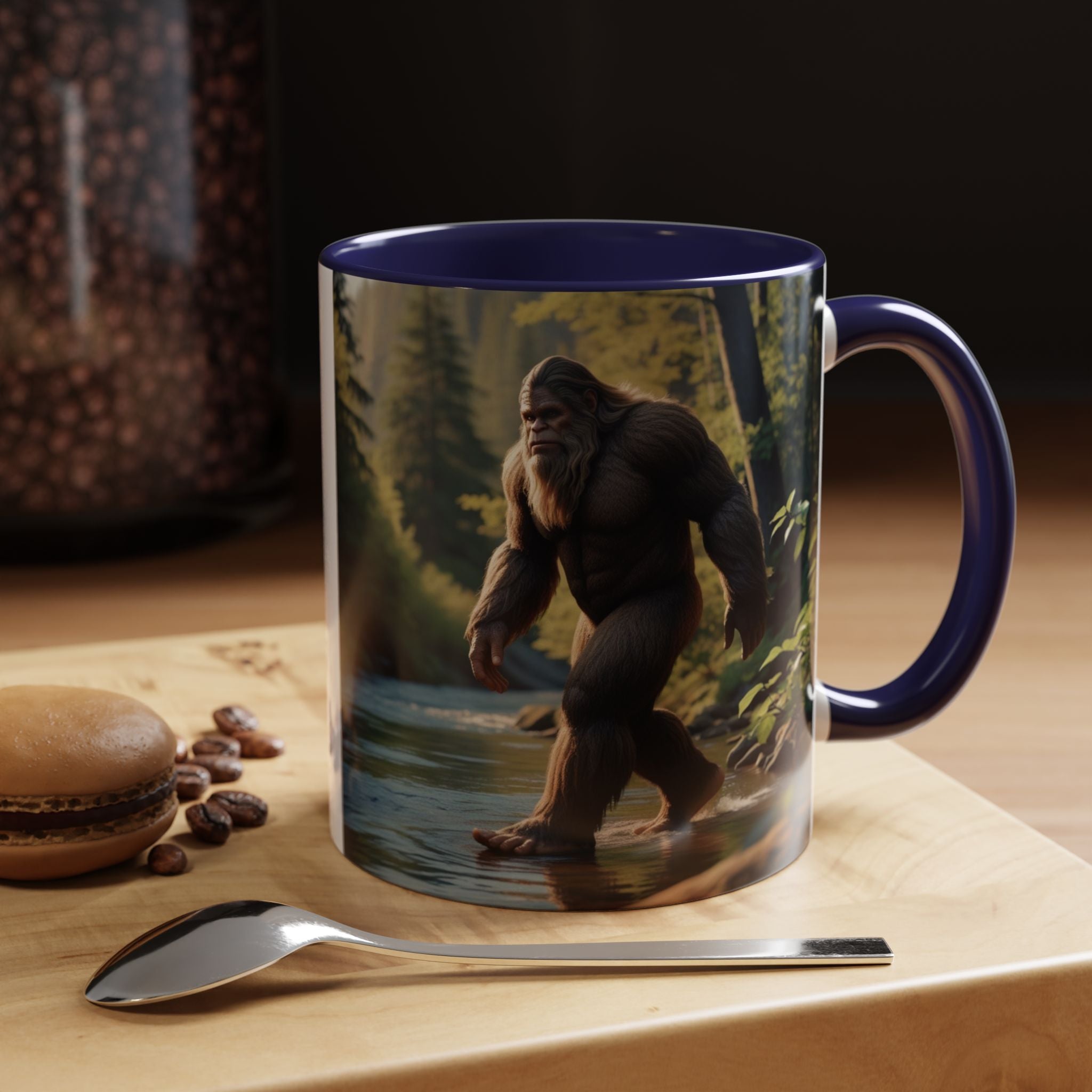 Bigfoot Coffee Mug: Sasquatch, Forest Cryptid, Mythical Creature, Camping Gift