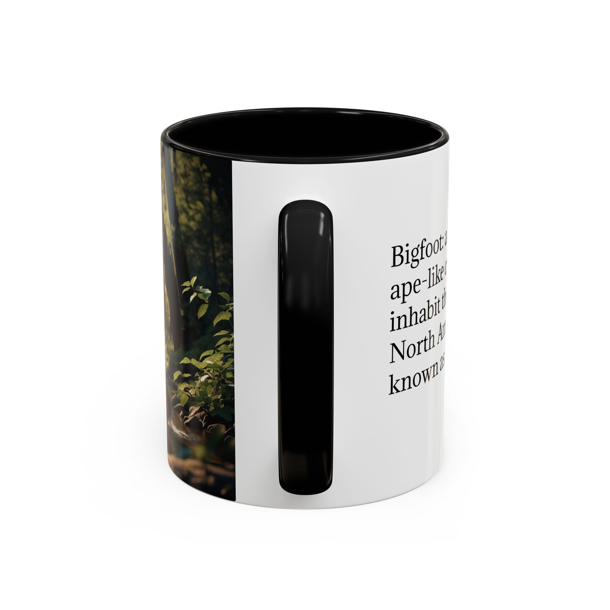 Bigfoot Coffee Mug: Sasquatch, Forest Cryptid, Mythical Creature, Camping Gift