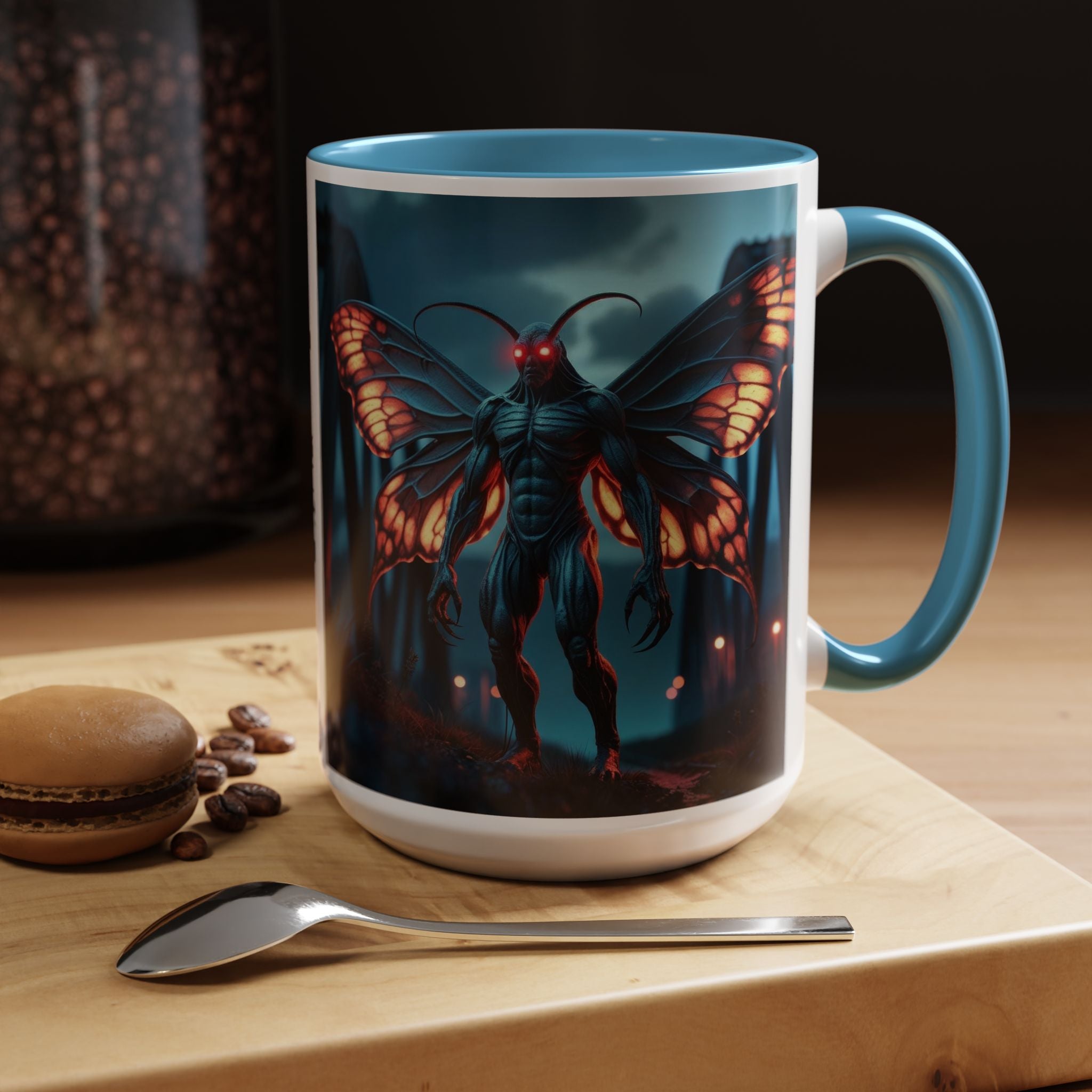Mothman Coffee Mug: Supernatural Monster, Legendary Creature, Cryptid Gift (Bridge)
