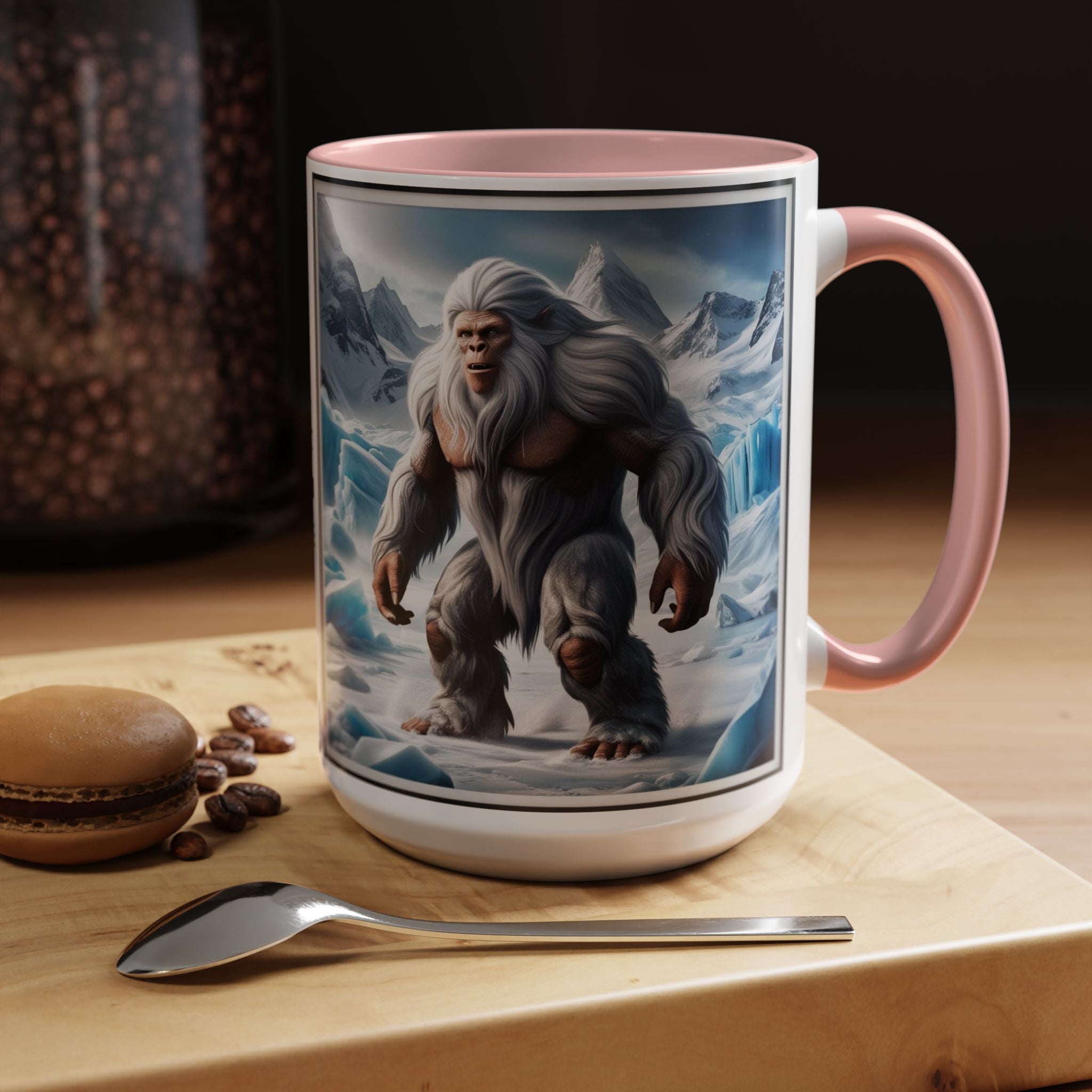 Yeti Coffee Mug: Abominable Snowman, Himalayan Mountain Cryptid, Bigfoot Camping Gift