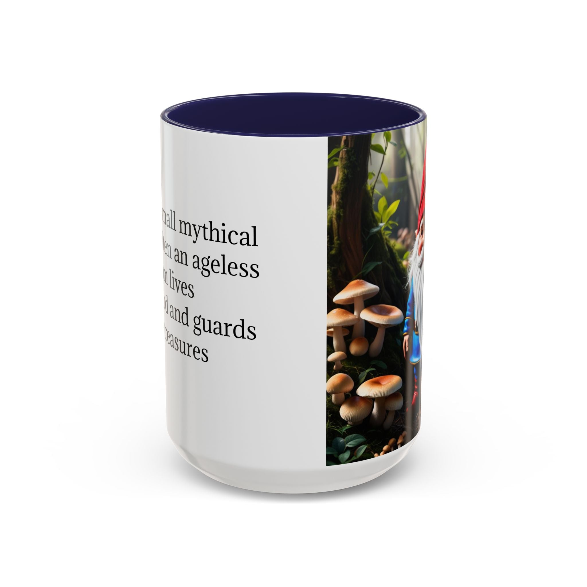 Gnome Coffee Mug: Nordic Folklore Gift, Scandinavian Nisse, Enchanted Mushroom Garden