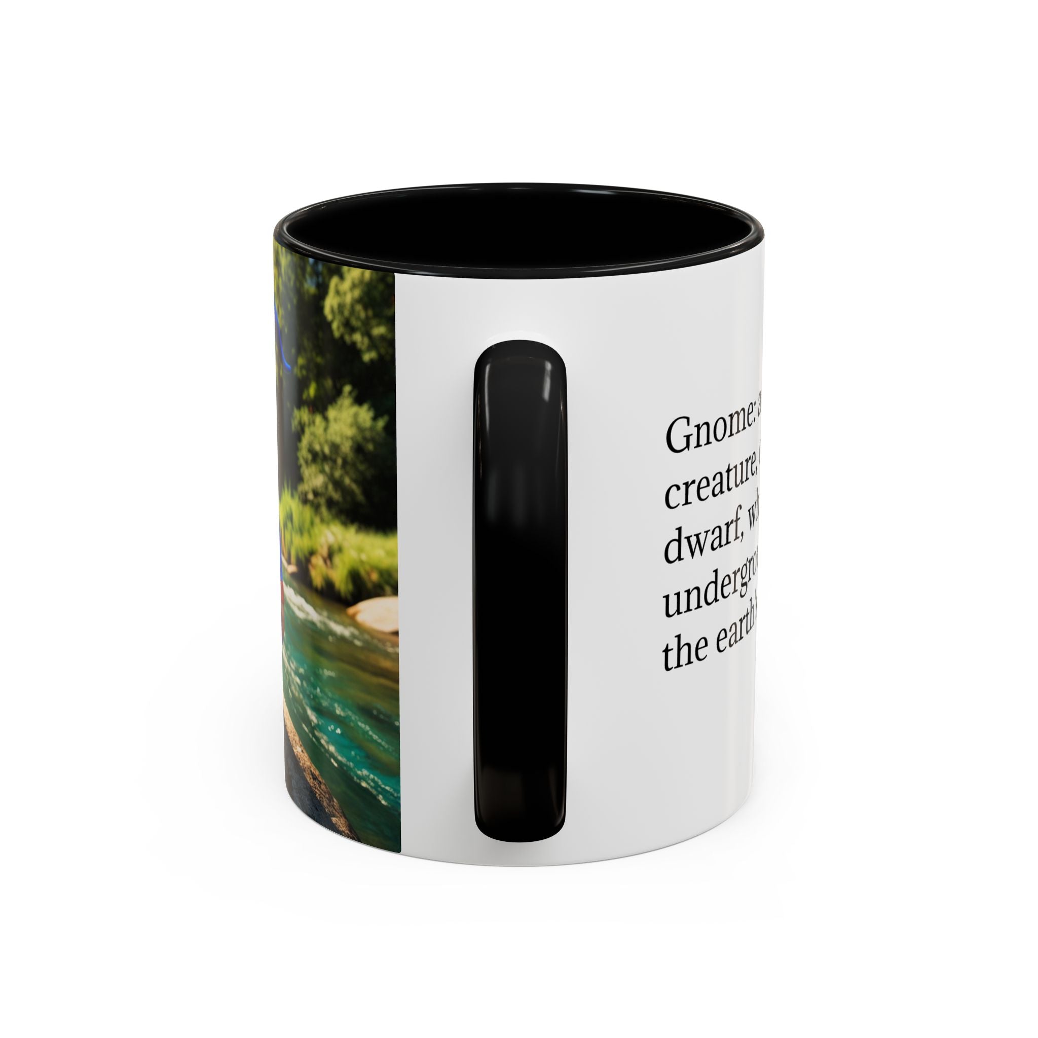 Gnome Coffee Mug:  Scandinavian Nisse, Nordic Folklore Gift, Enchanted Mushroom Garden