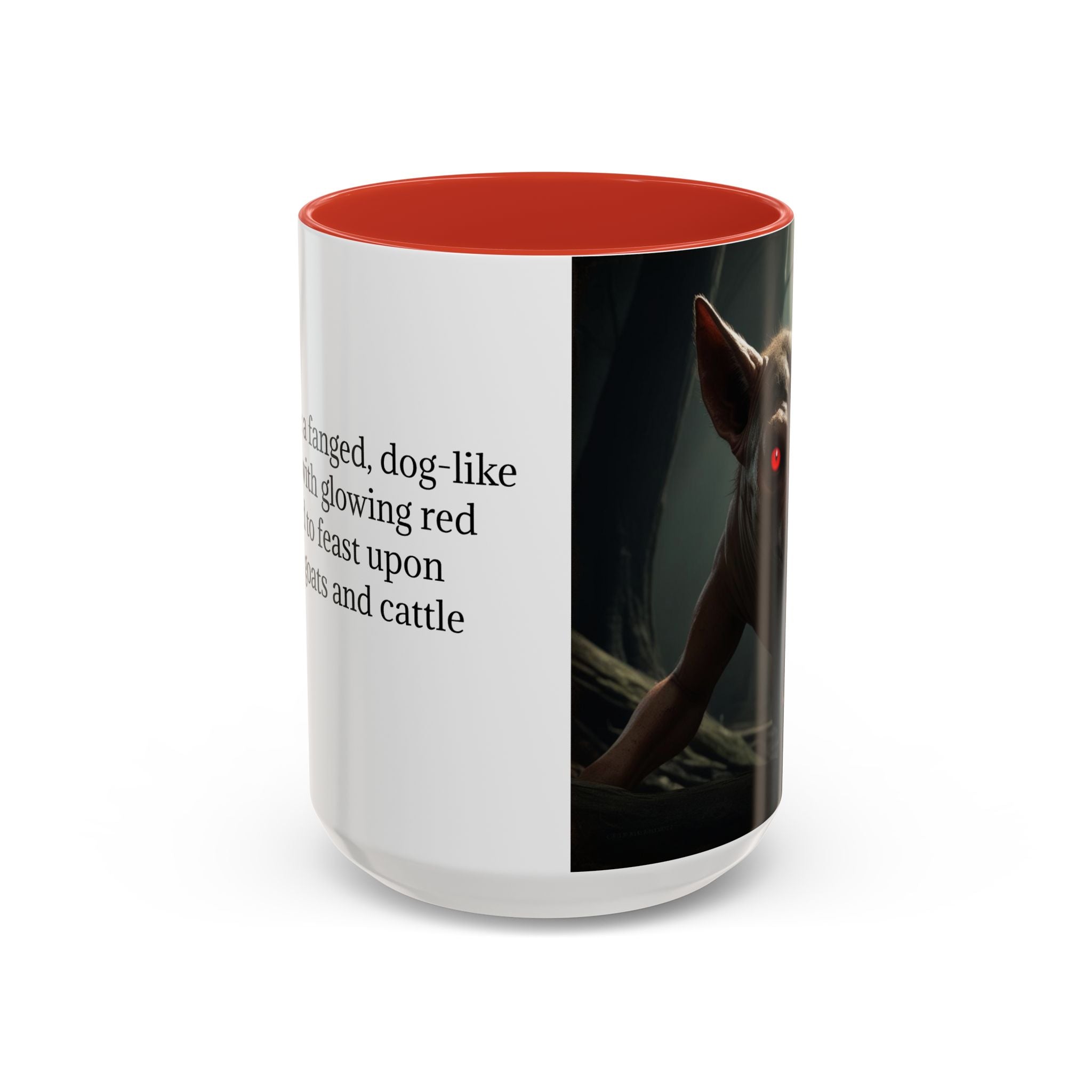 Chupacabra Coffee Cup Supernatural Beast, Mexican Folklore Gift, Mythical Canine Cryptid