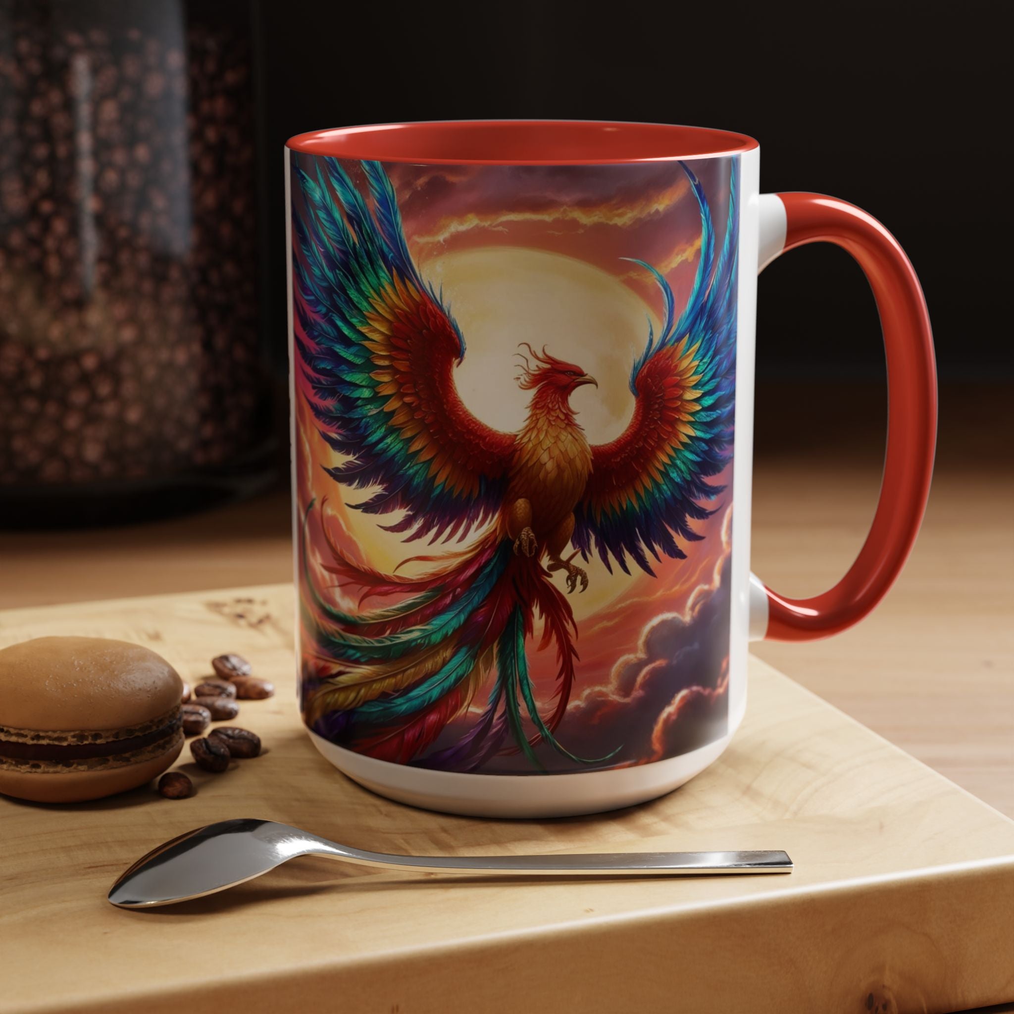 Phoenix Bird Coffee Cup: Mythical Creature, Firebird Coffee Mug, Rise from the Ashes