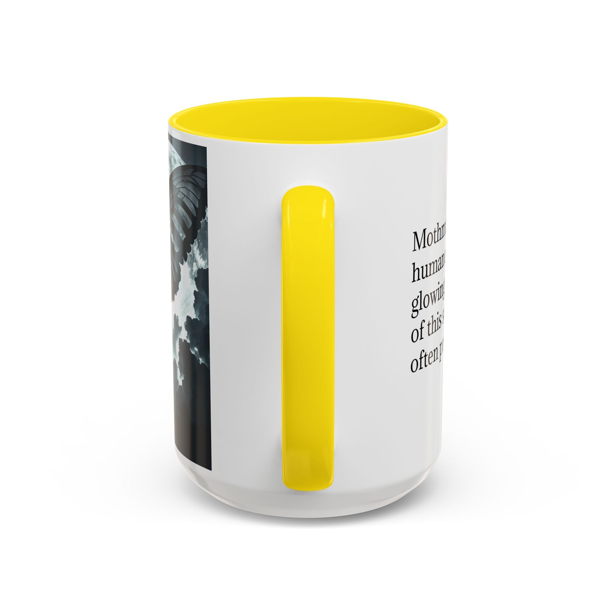 Mothman Coffee Mug: Supernatural Cryptid, Legendary Monster, Mugs for Men (Moon)