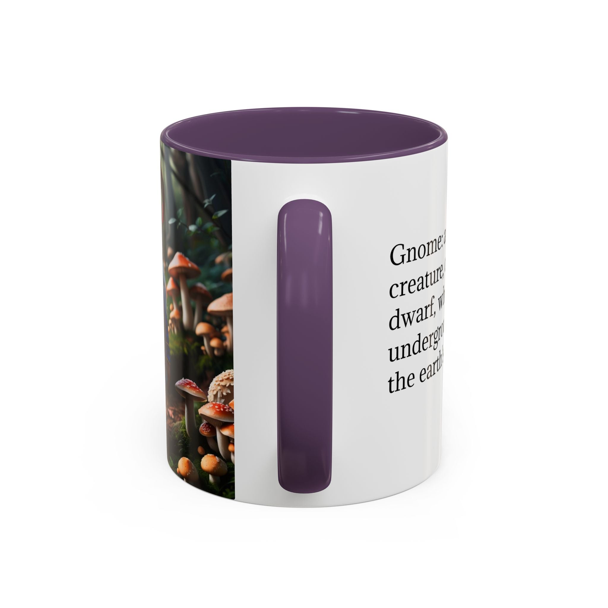 Gnome Coffee Mug: Nordic Folklore Gift, Scandinavian Nisse, Enchanted Mushroom Garden