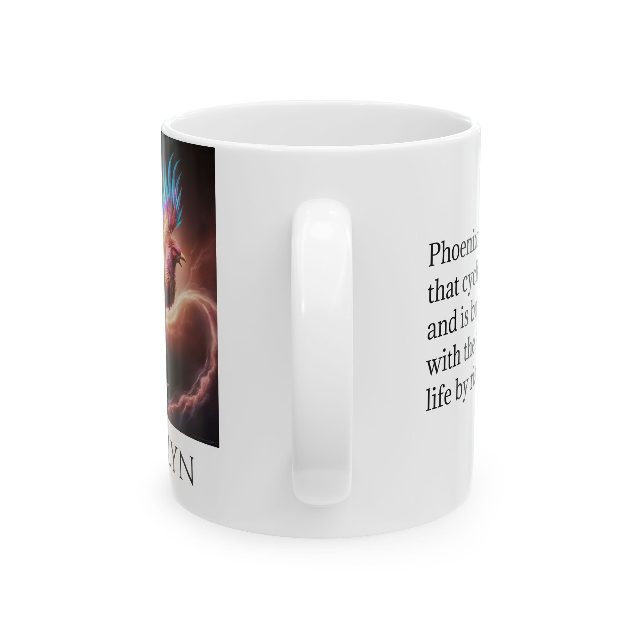 Personalized Phoenix Coffee Mug: Rise from the Ashes, Mythical Creature