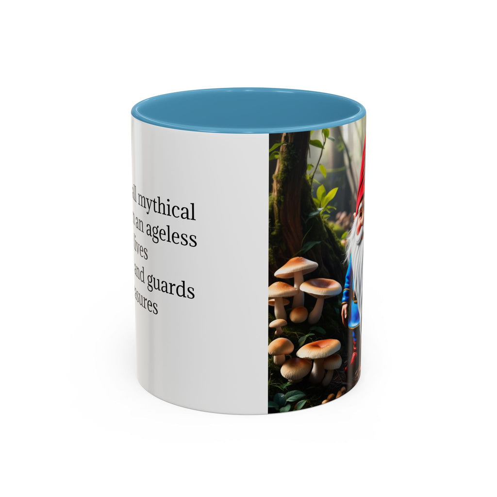 Gnome Coffee Mug: Nordic Folklore Gift, Scandinavian Nisse, Enchanted Mushroom Garden