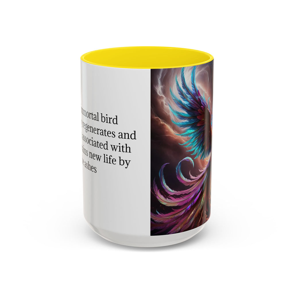Phoenix Coffee Mug: Legendary Creature, Firebird Cryptid Coffee Cup, Renewal Rebirth
